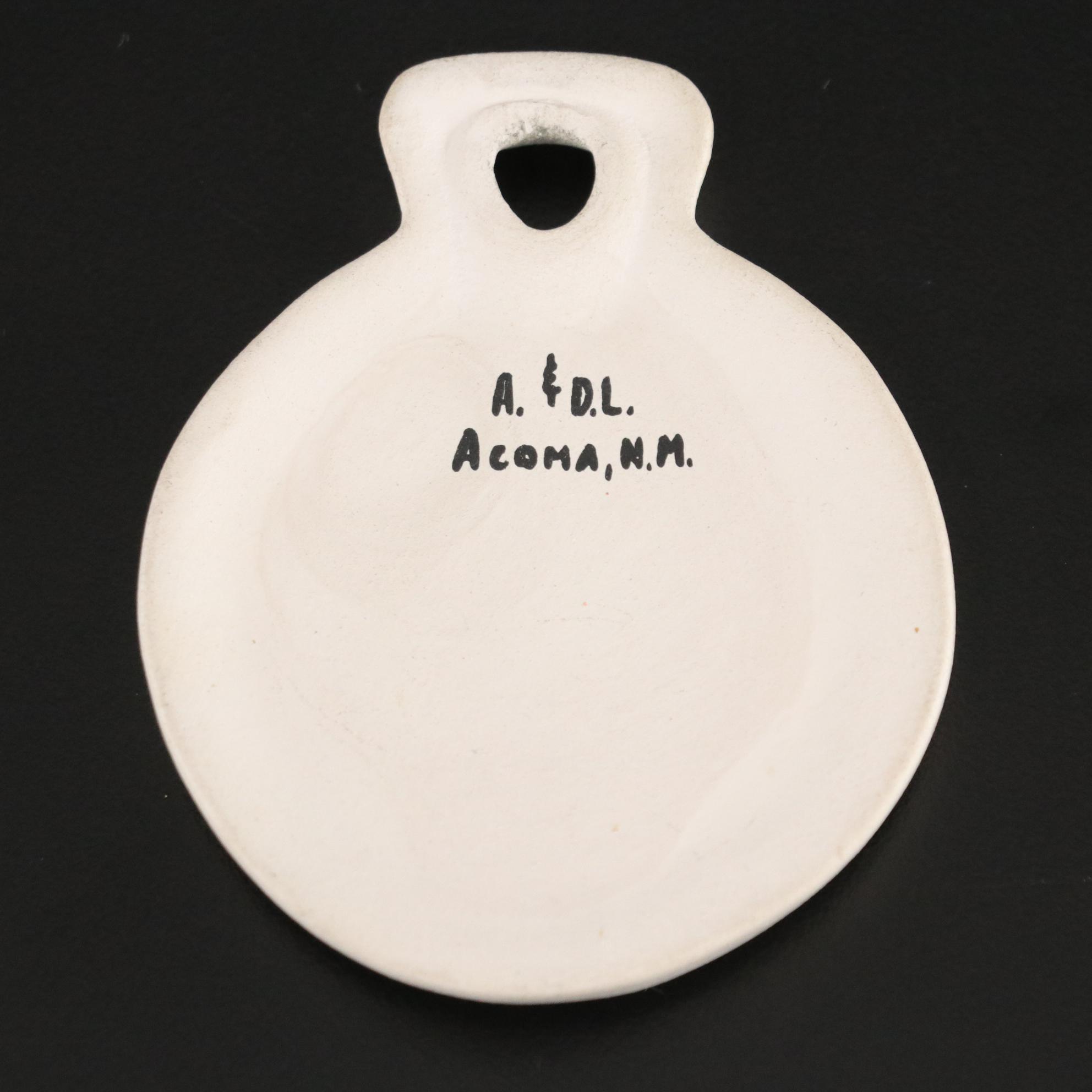 Native American Hand-Painted Southwestern Pottery Bowls and Pendant