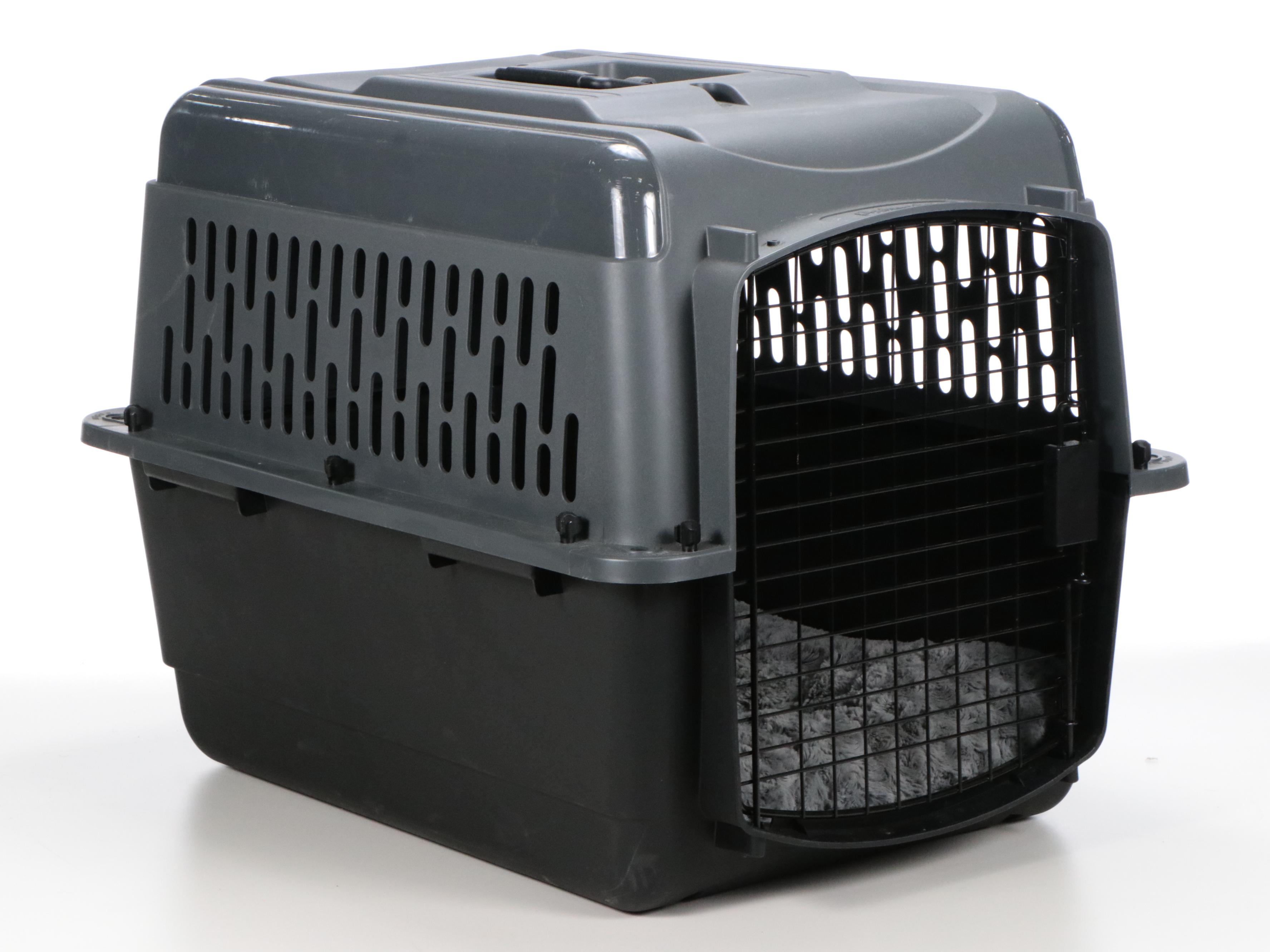 Quiet Time Polyester Pet Bed with Petmate Plastic Pet Carrier and More