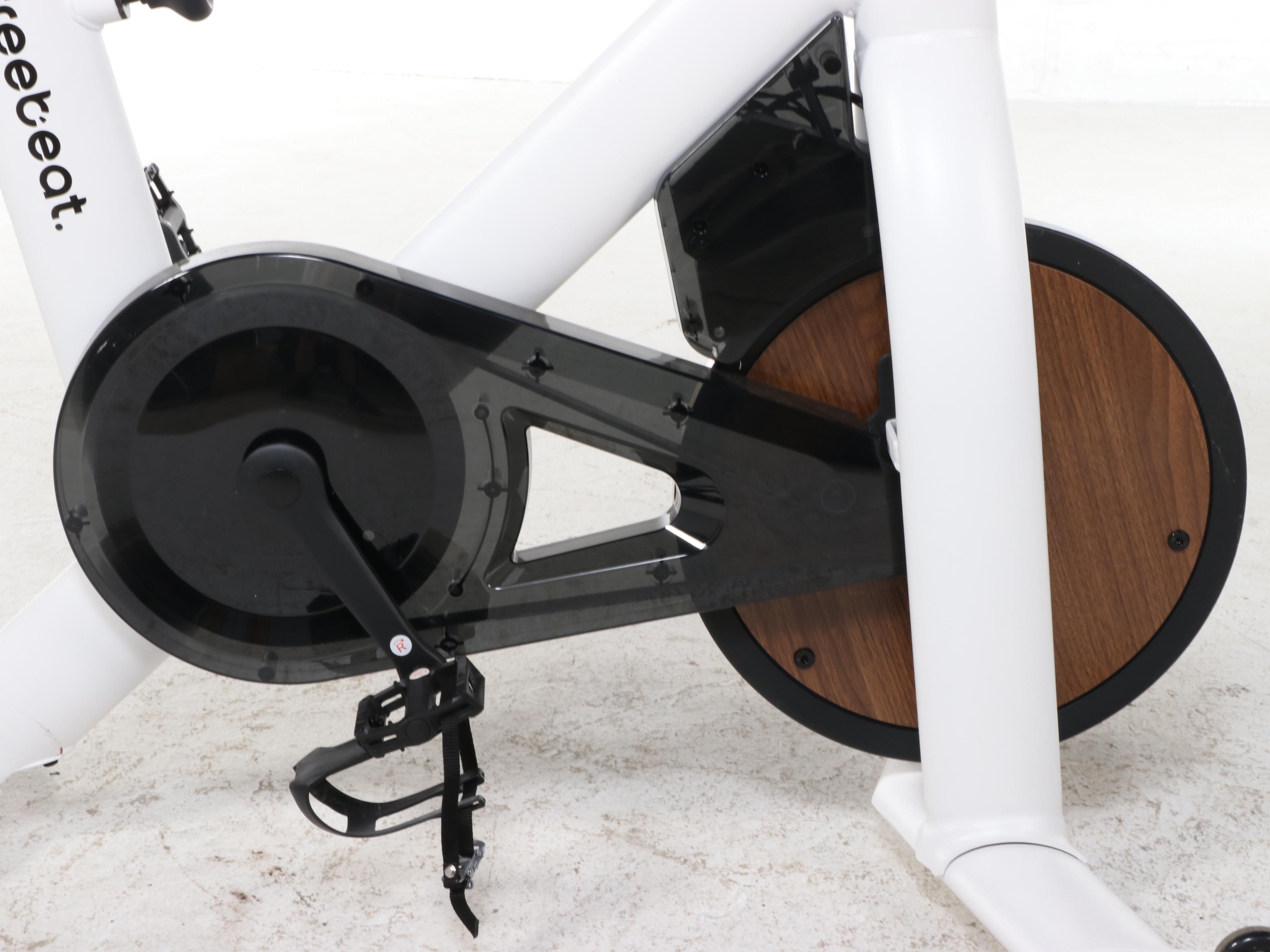 freebeat Lit Bike Stationary Bicycle Exercise System in White
