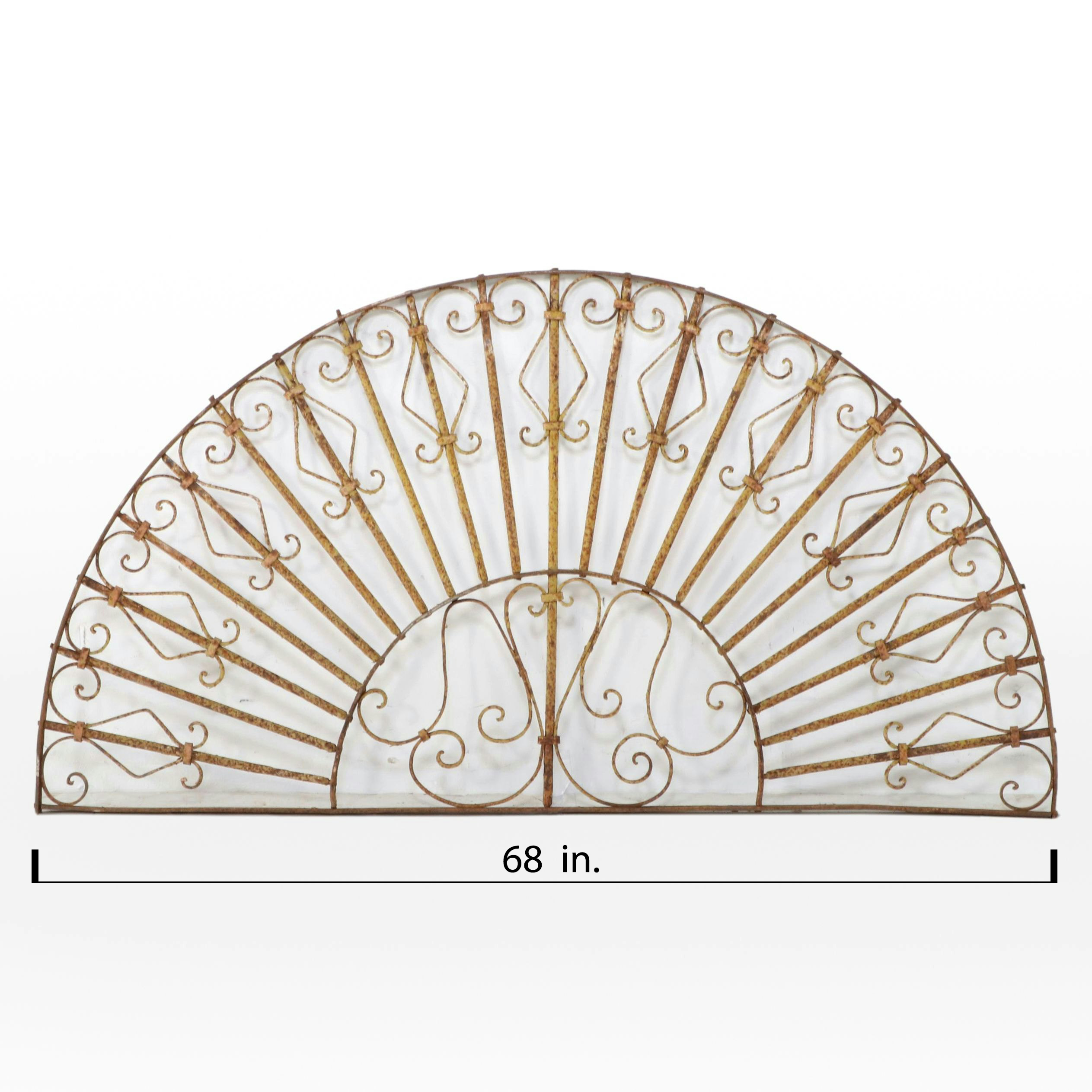 Late Victorian Hand-Forged Wrought Iron Transom Window Screen