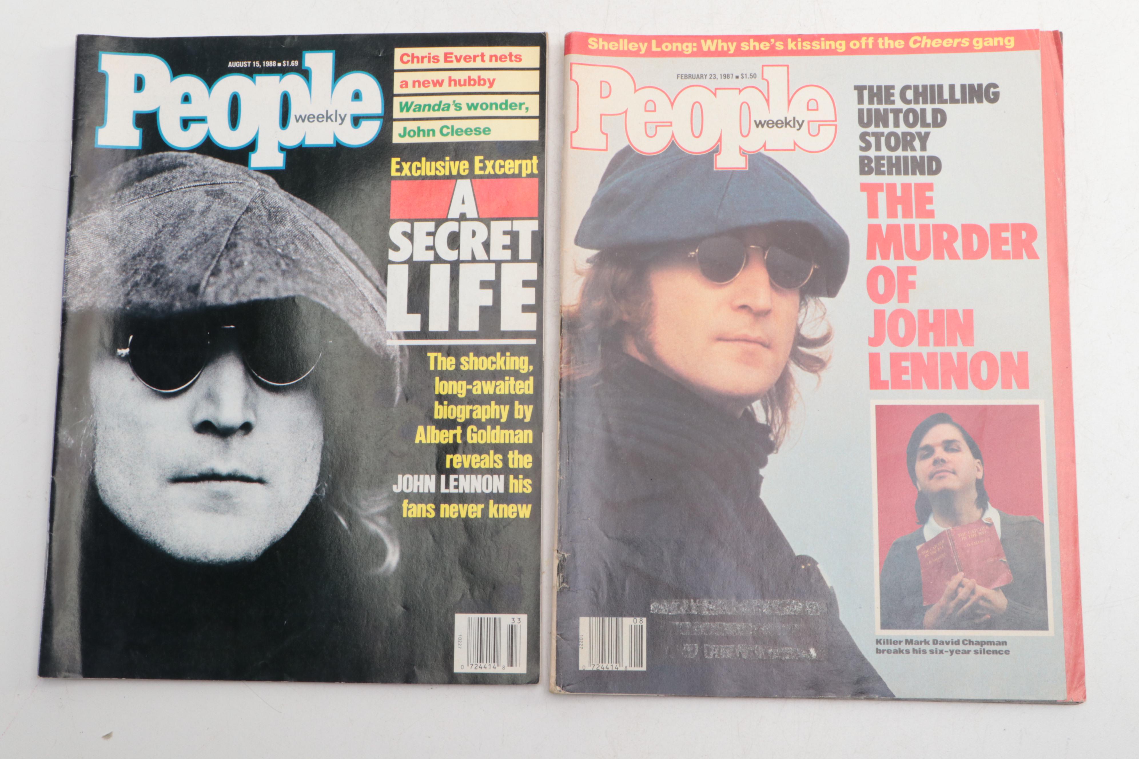 "People" Magazines Featuring John Lennon Murder with CD and Camera