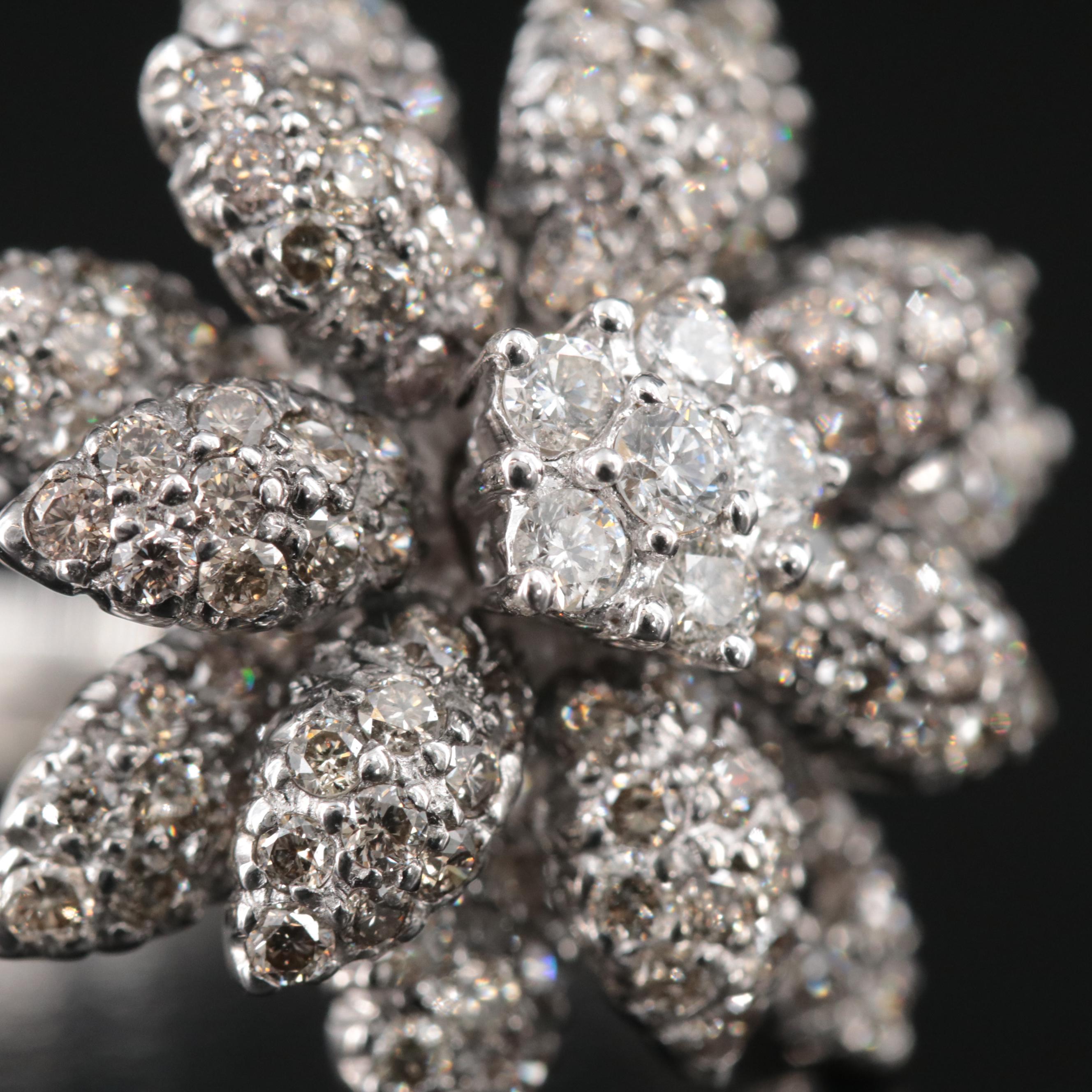 Le Vian 14K 2.12 CTW Diamond Flower Ring with Provenance