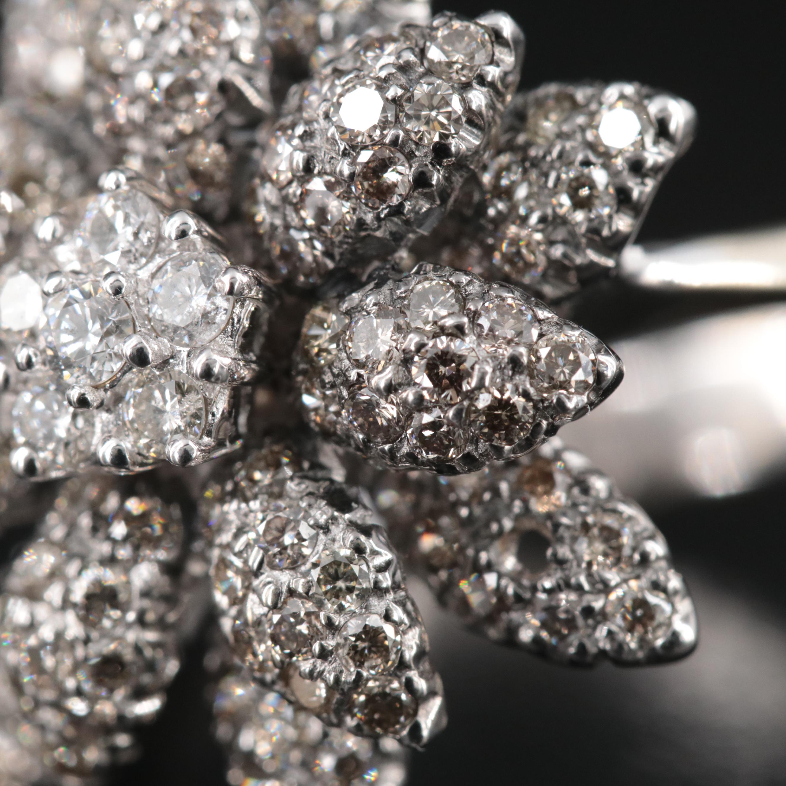 Le Vian 14K 2.12 CTW Diamond Flower Ring with Provenance