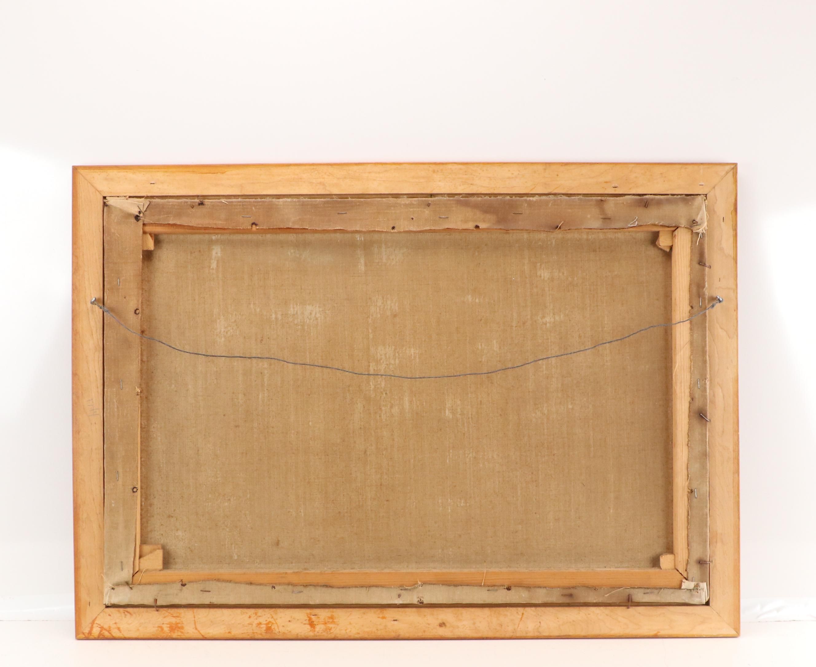 Dog Portrait Oil Painting of Dalmatian, Mid-20th Century