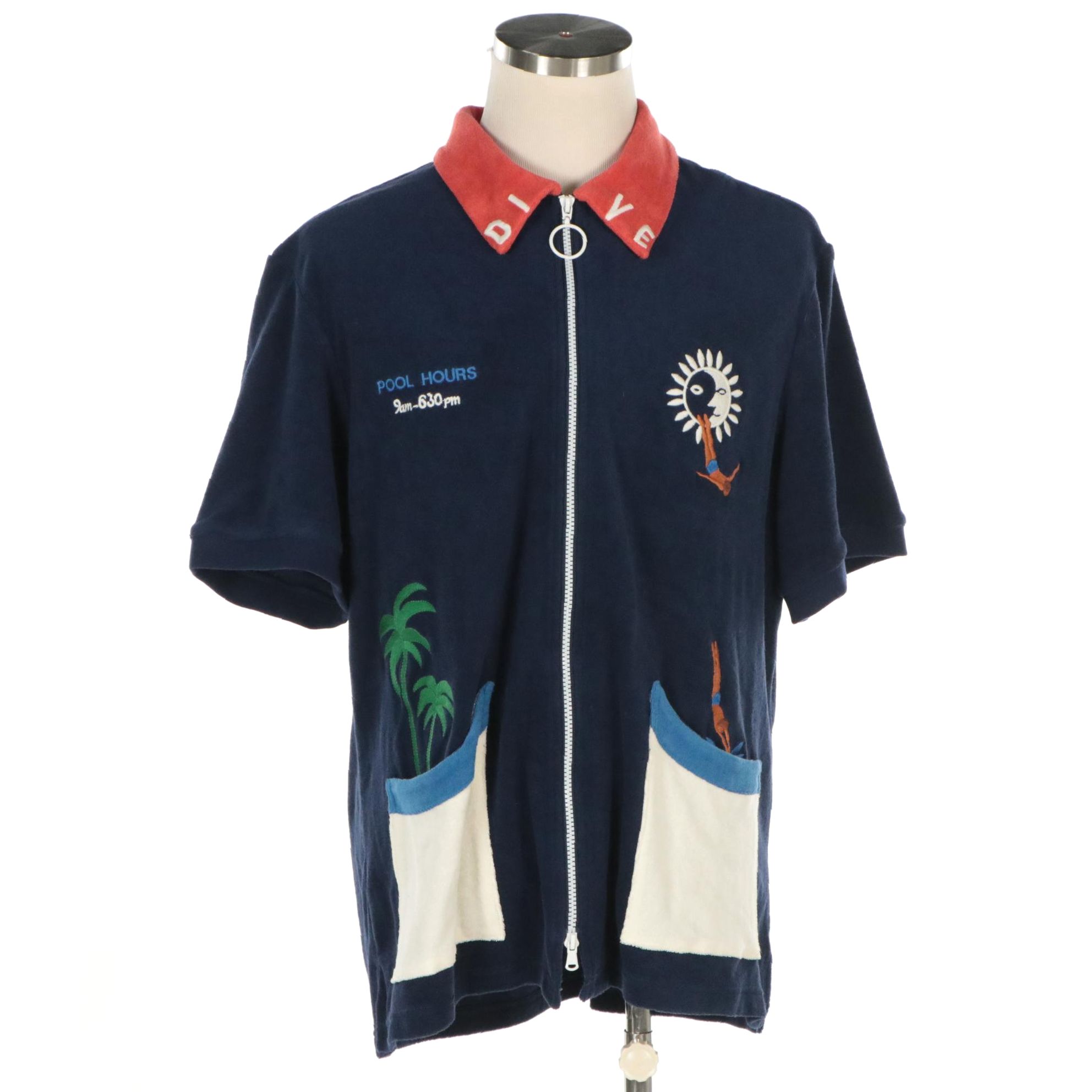 Men's Tombolo "Dive" Cabana x Hôtel Magique Limited Edition Terry Cloth Shirt