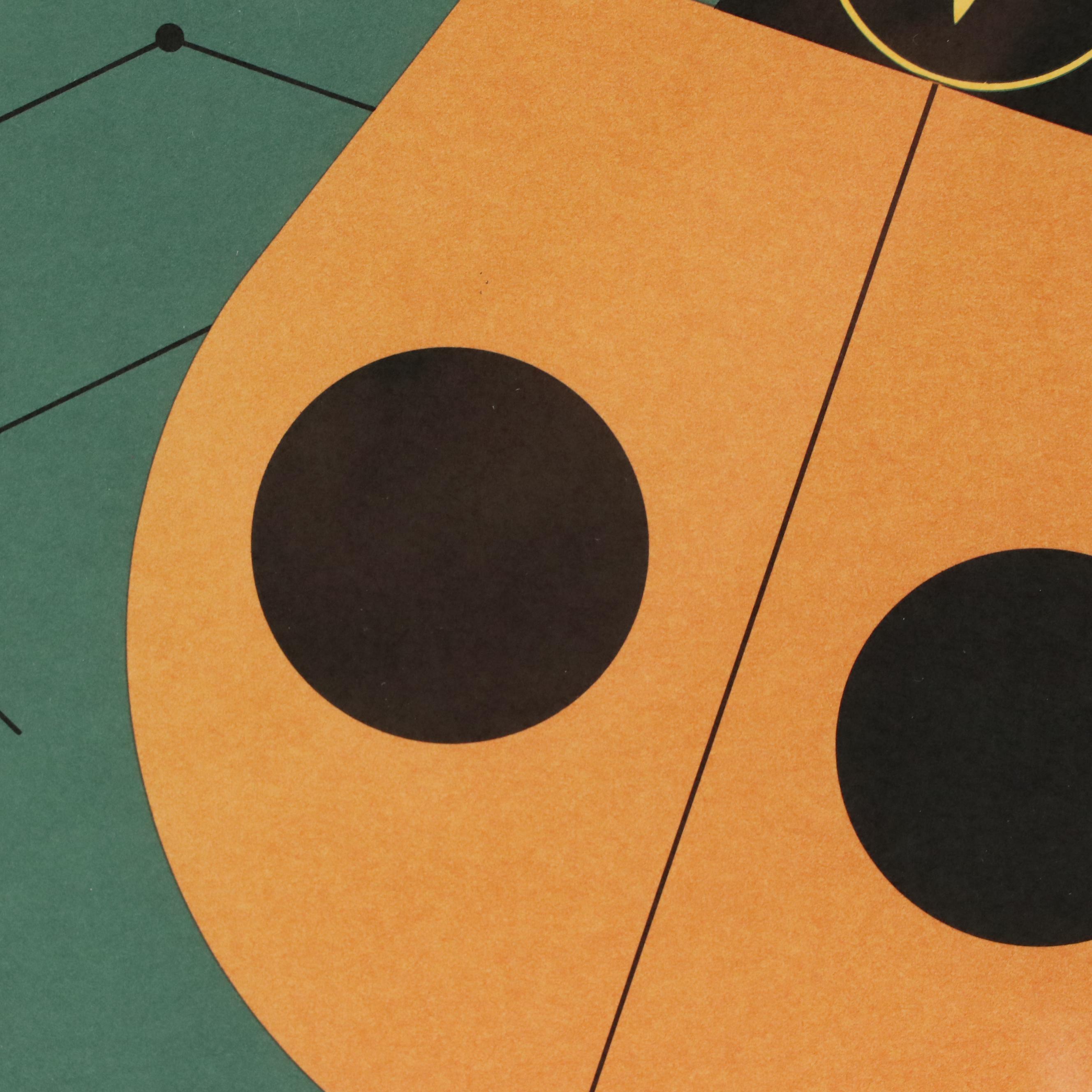 Charley Harper Lithograph "Ladybug"