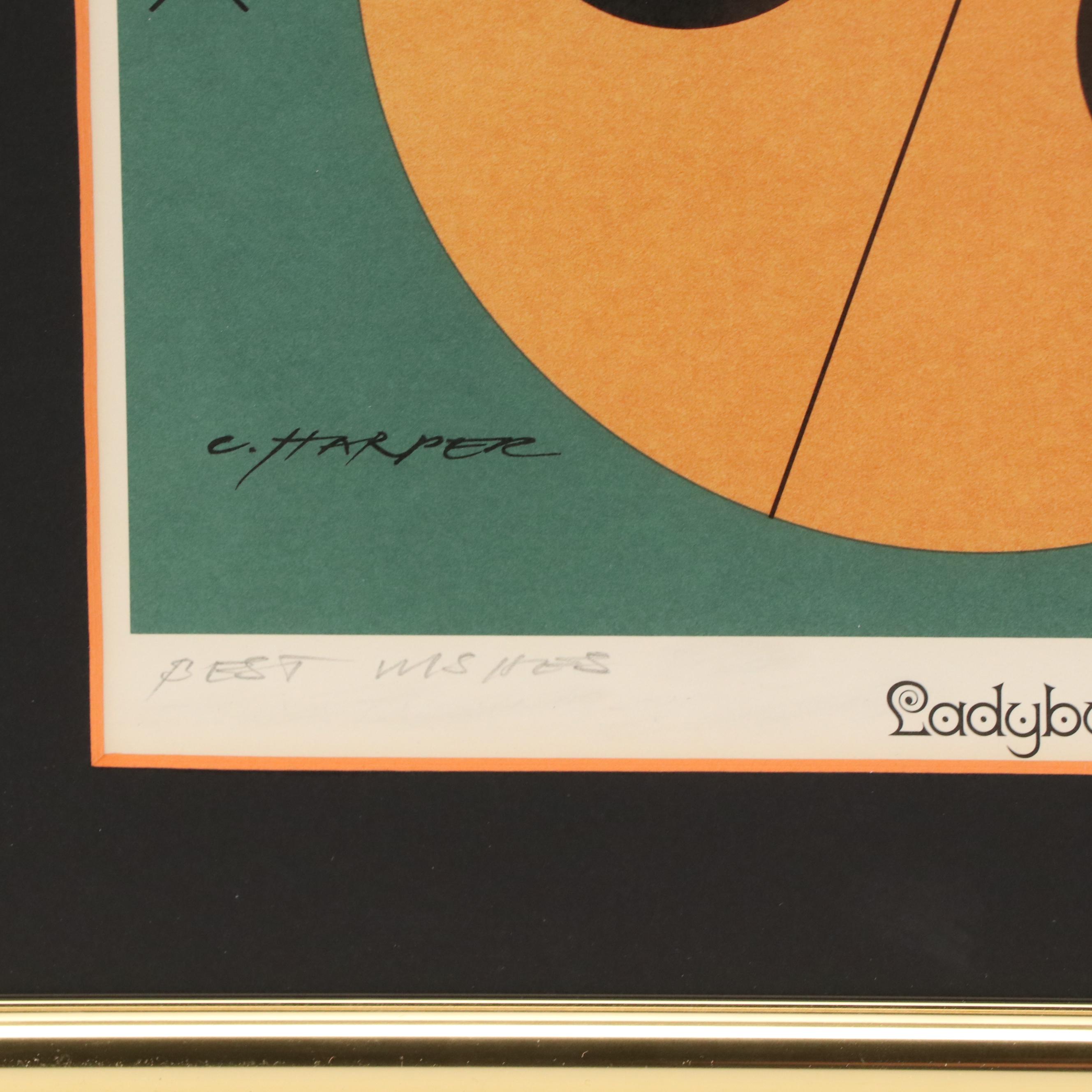 Charley Harper Lithograph "Ladybug"