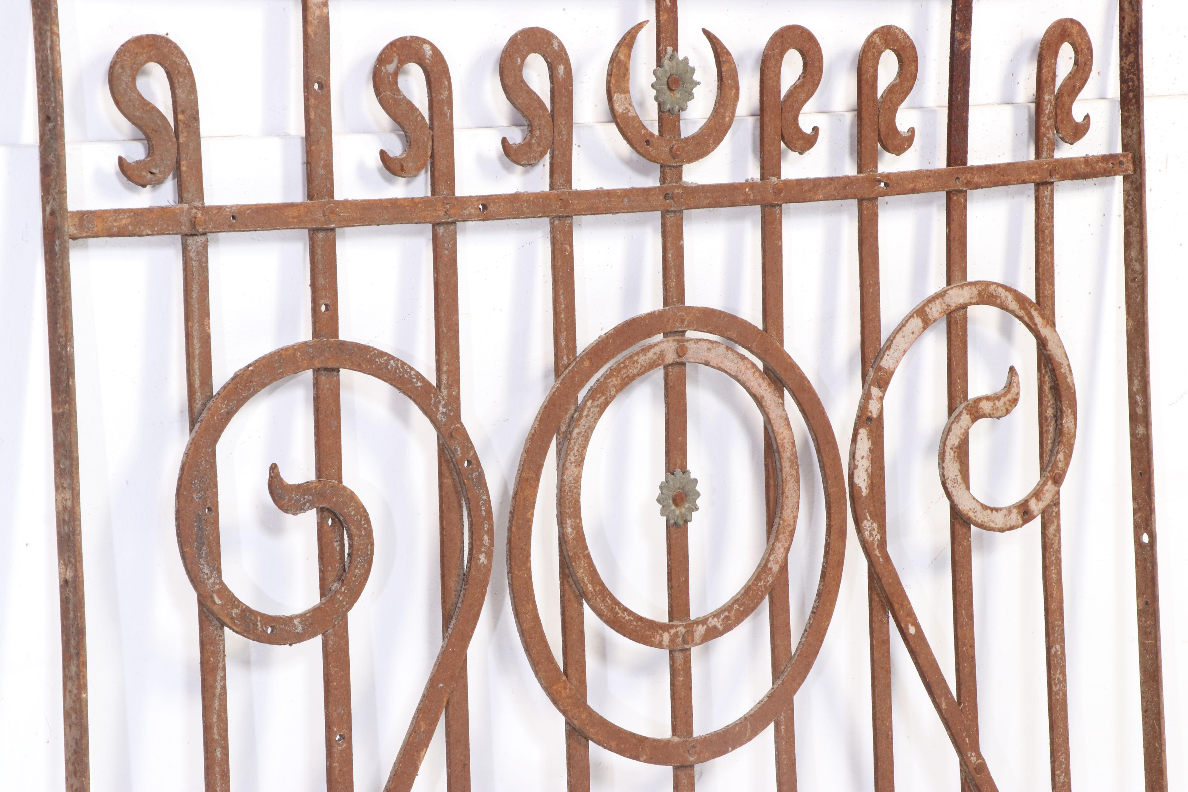 Late Victorian Art Nouveau Hand-Forged Wrought Iron Window Grates