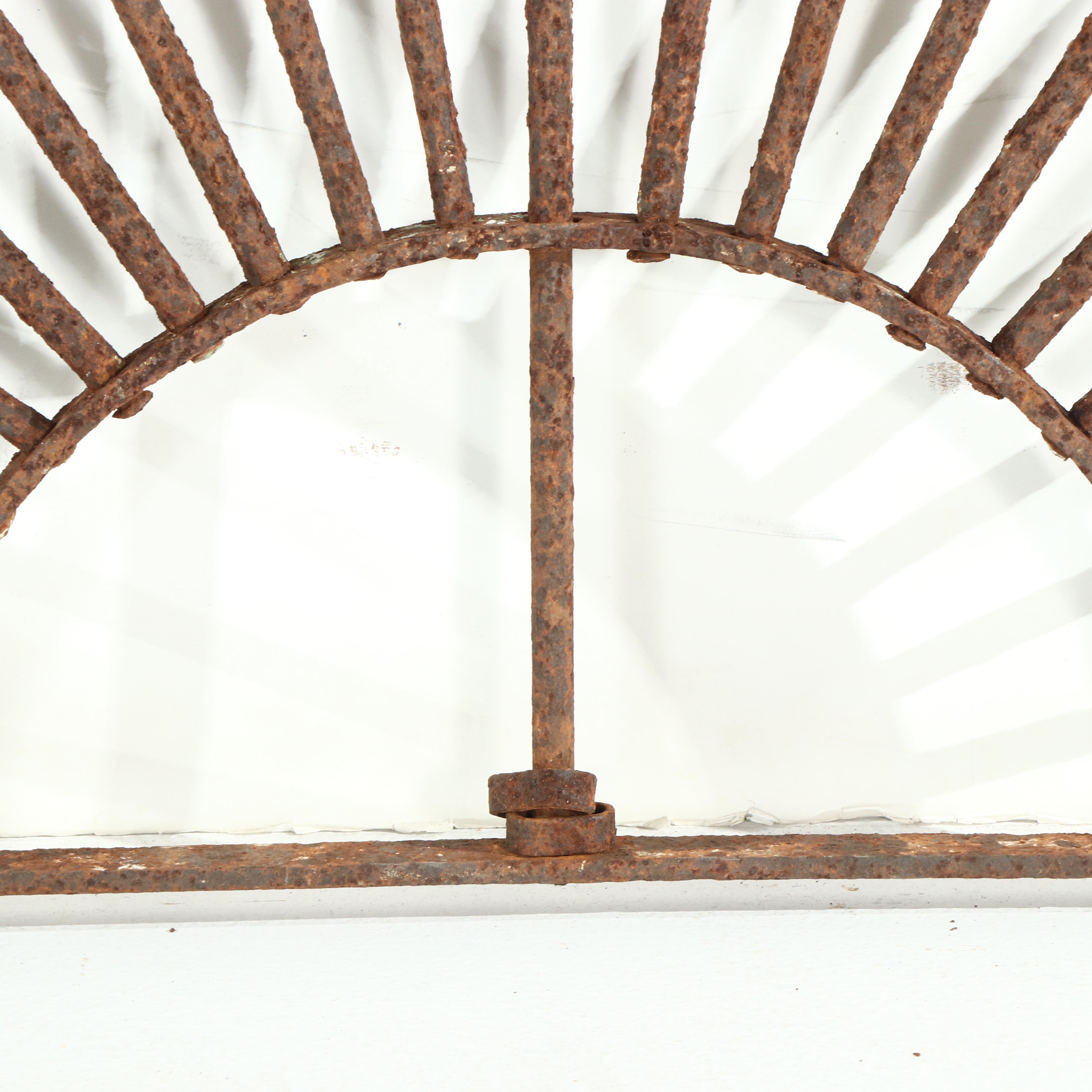 Late Victorian Hand-Forged Wrought Iron Transom or Arch Grill