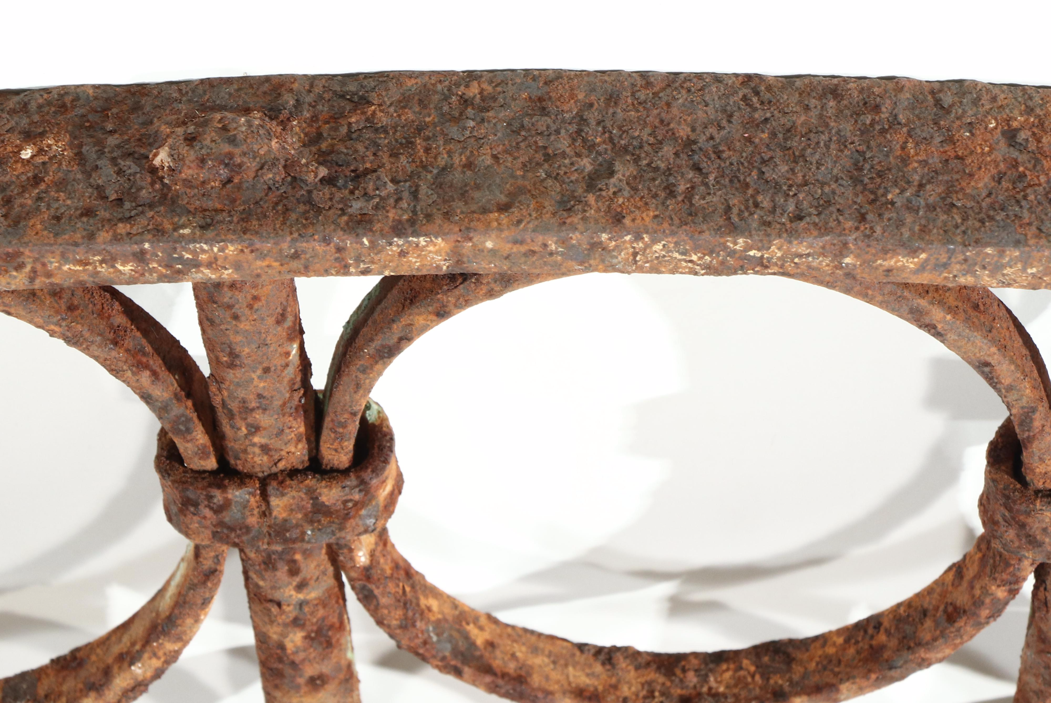 Late Victorian Hand-Forged Wrought Iron Transom or Arch Grill