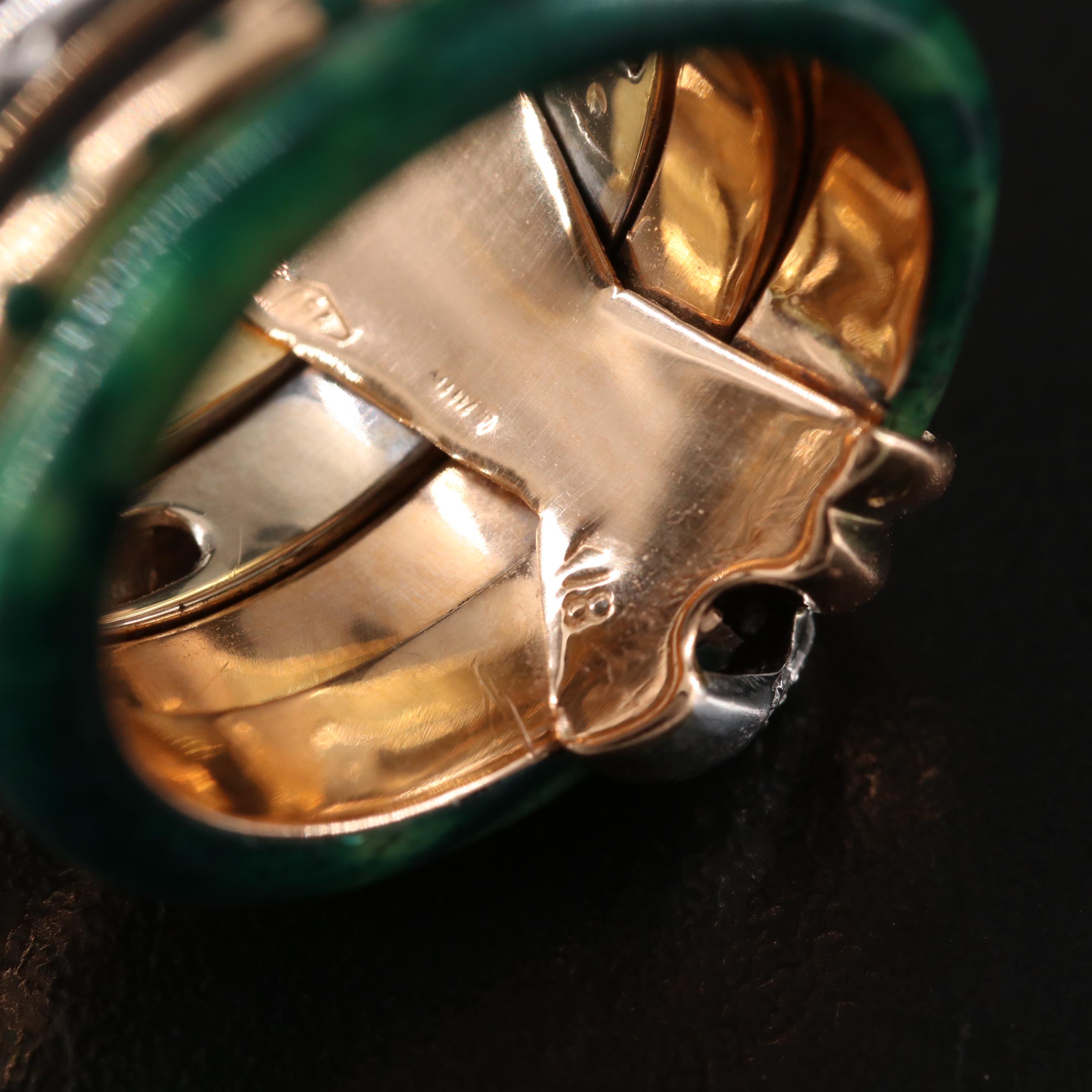 La Nouvelle Bague 18K Diamond and Enamel Bracelet and Ring Set