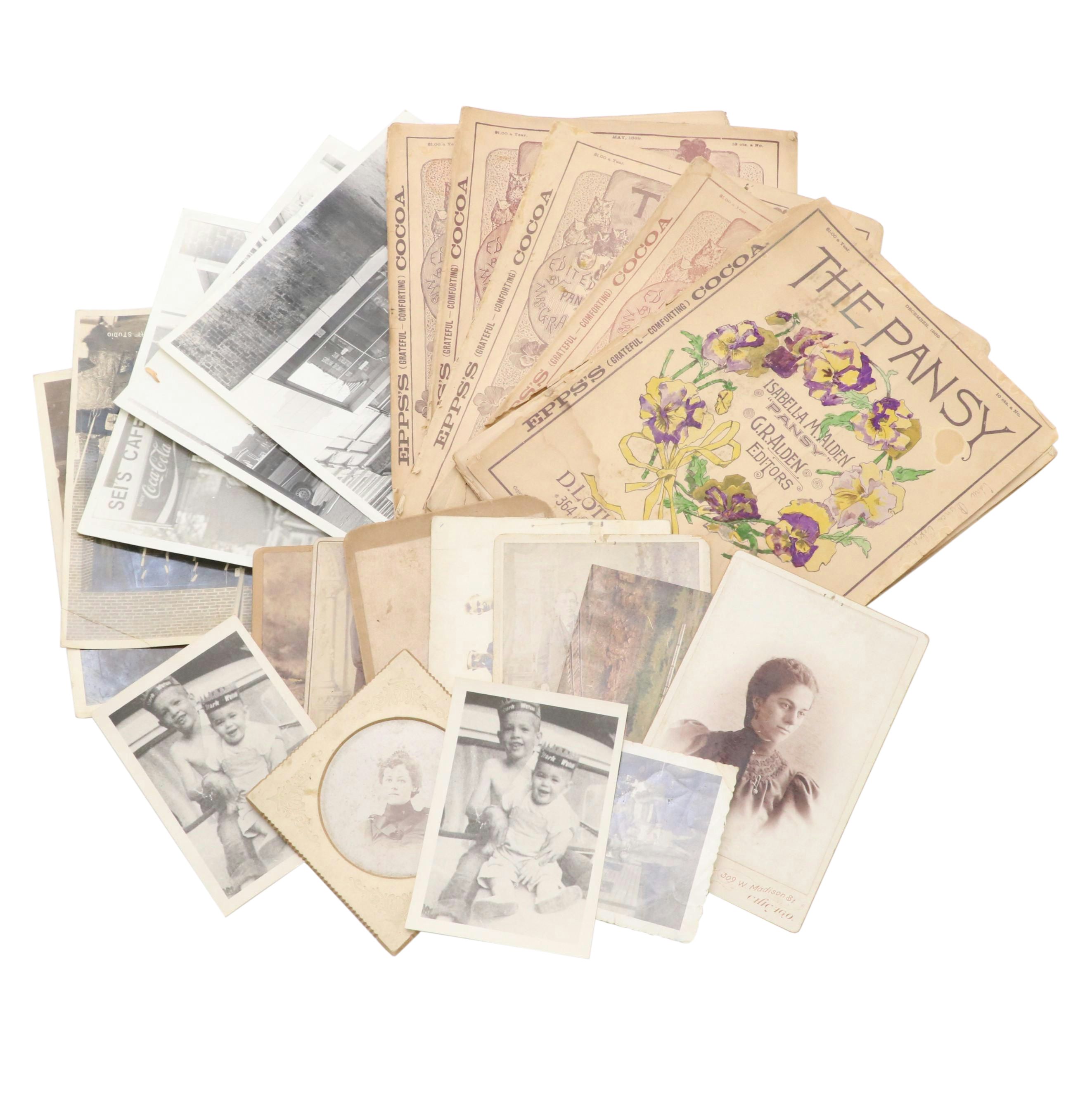 "The Pansy" Magazines with Albumen and Other Photographs with More