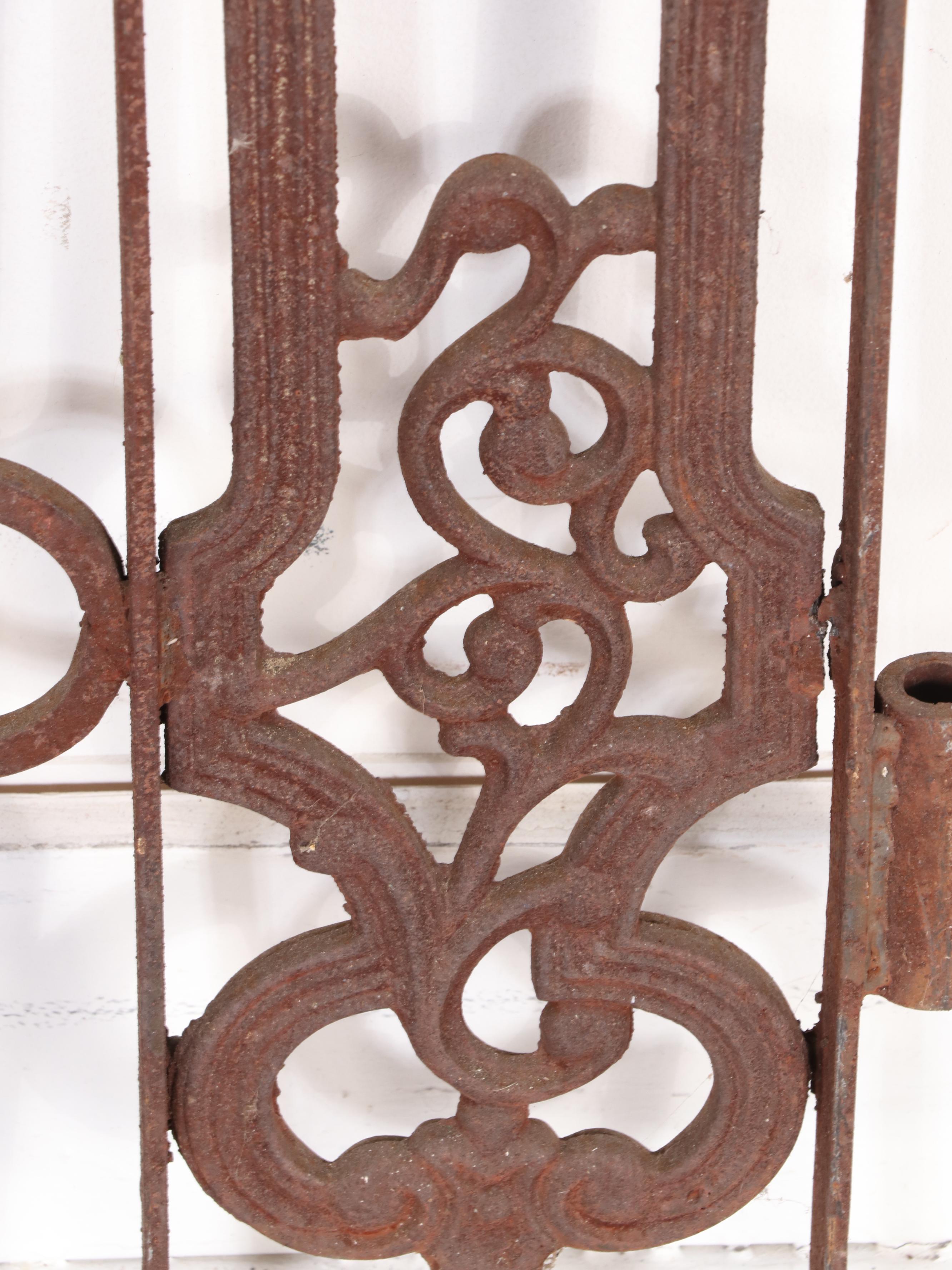 Late Victorian Hand-Forged Wrought Iron Fence Panel