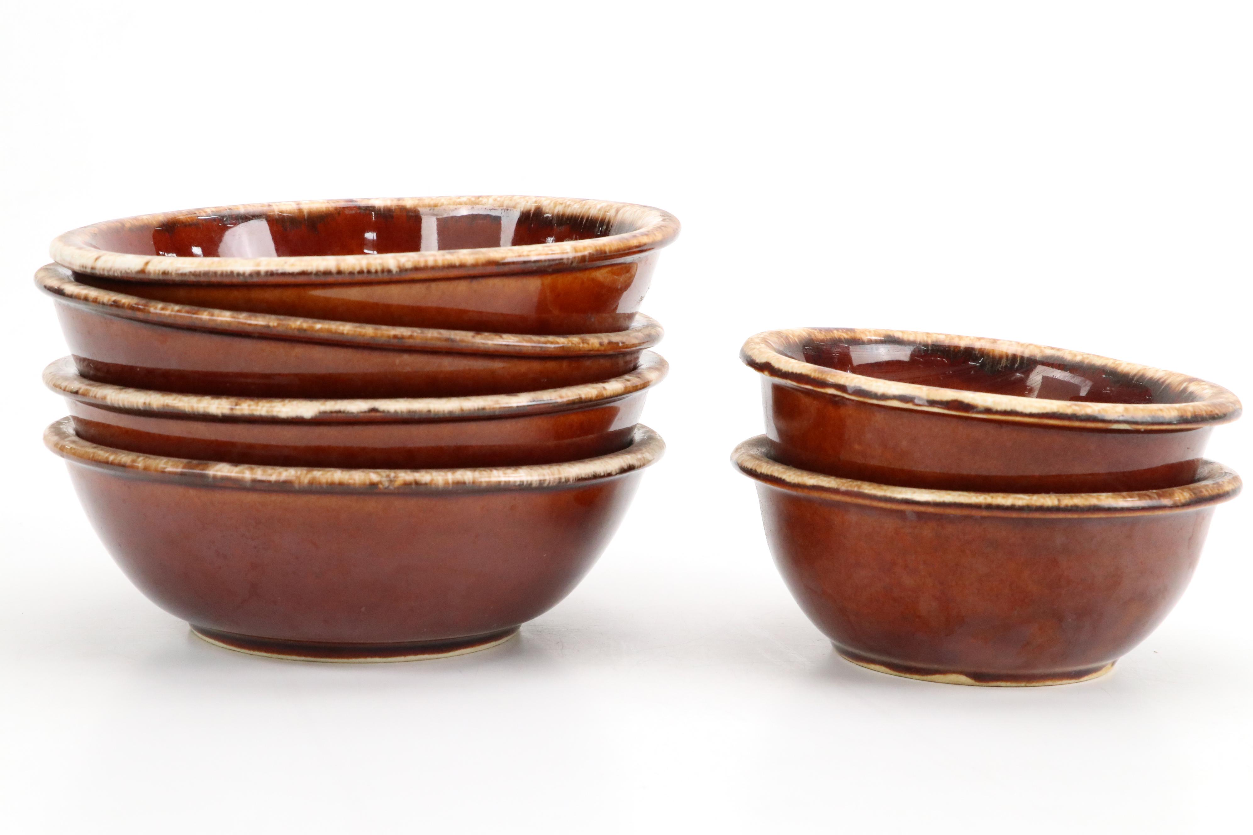 McCoy Brown Drip  Ceramic Dinnerware, Mid to Late 20th Century