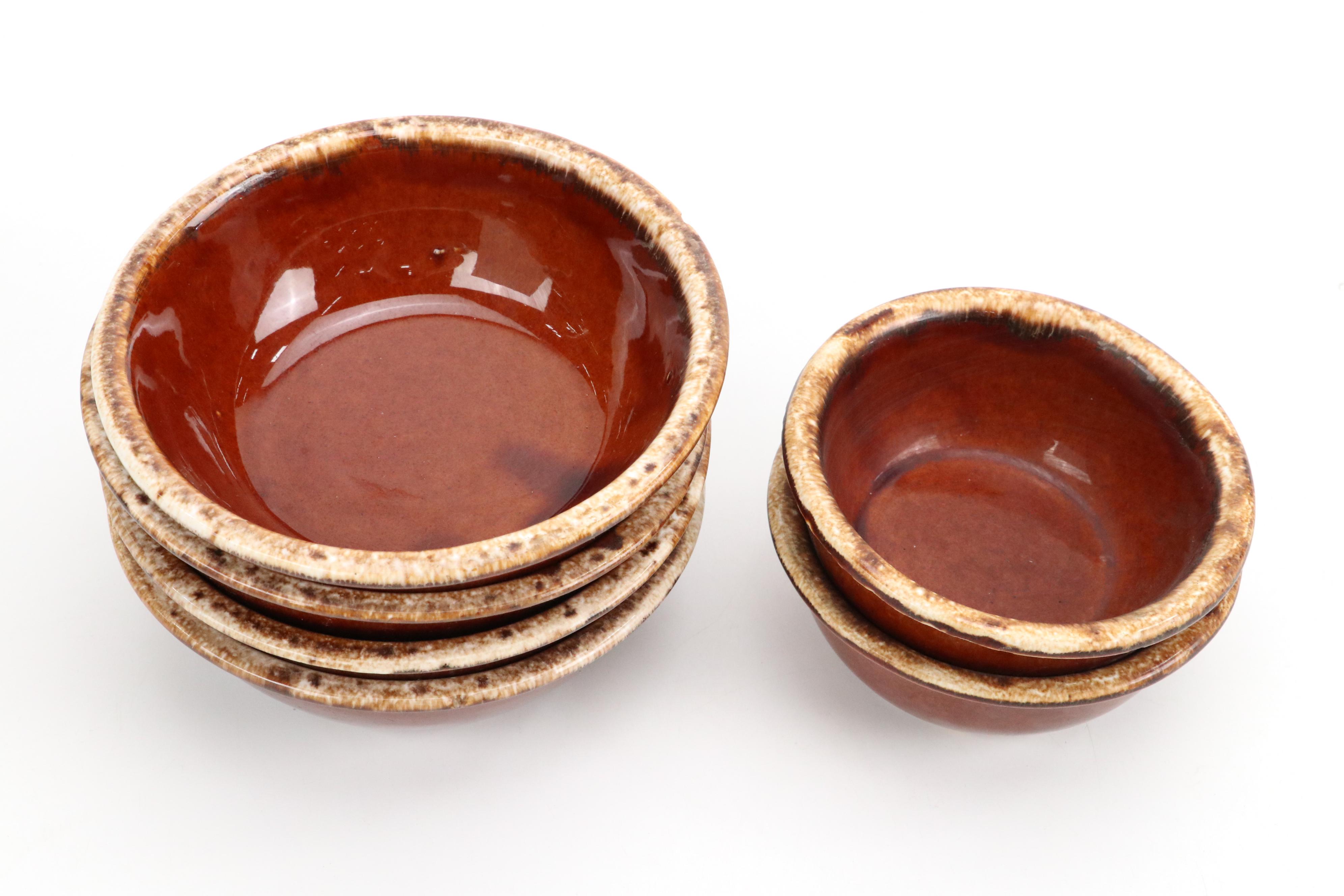 McCoy Brown Drip  Ceramic Dinnerware, Mid to Late 20th Century