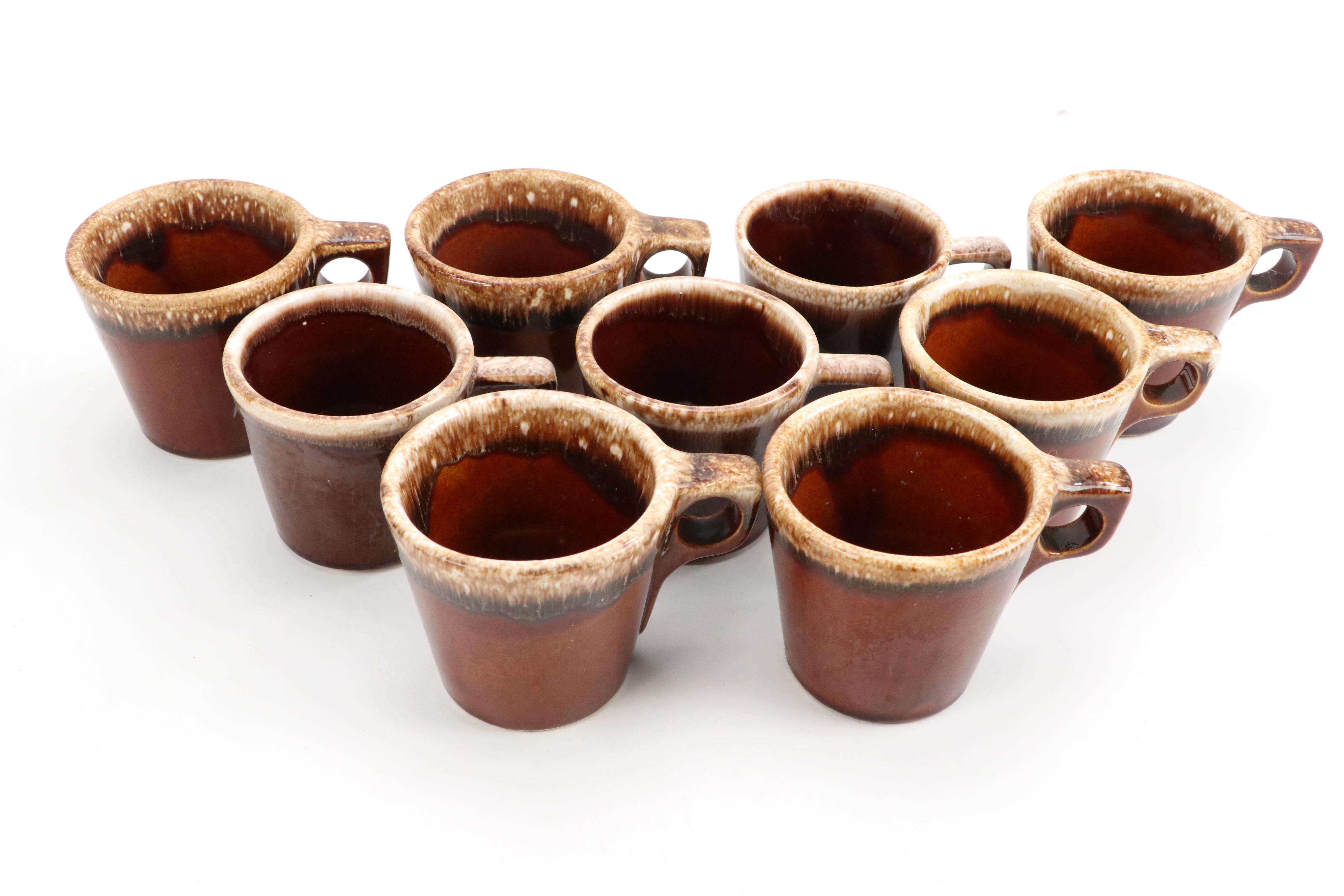 McCoy Brown Drip  Ceramic Dinnerware, Mid to Late 20th Century