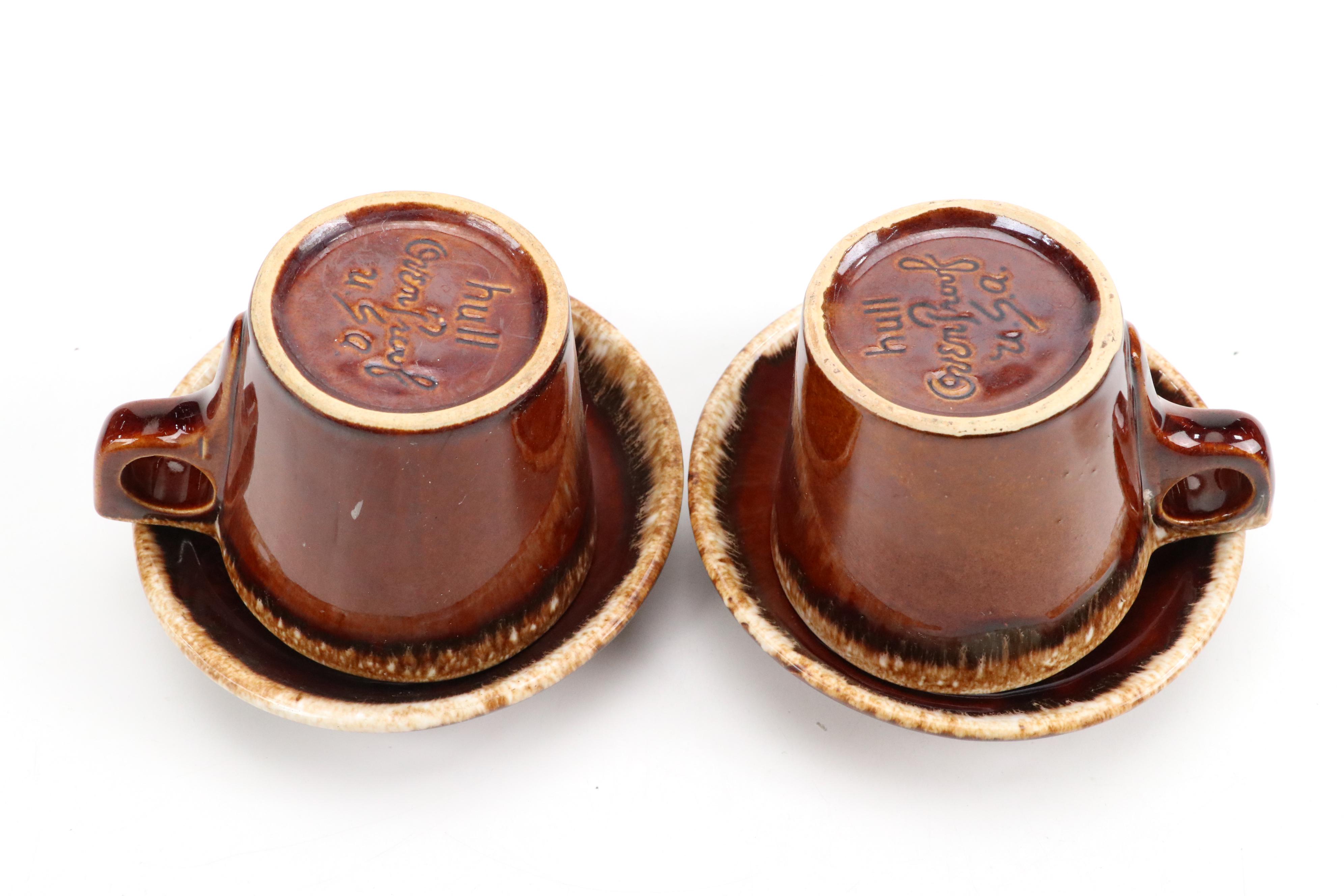 McCoy Brown Drip  Ceramic Dinnerware, Mid to Late 20th Century