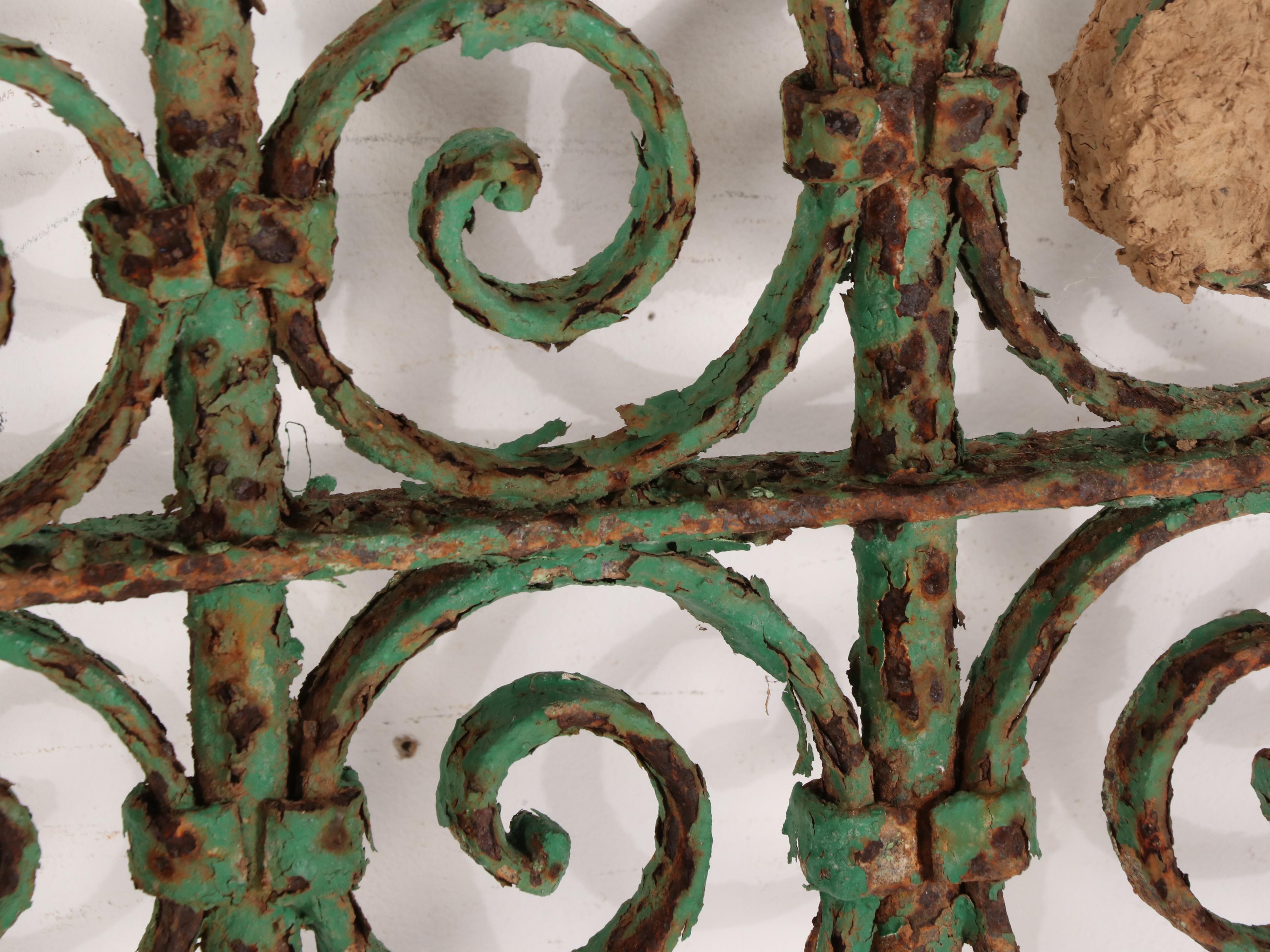 Late Victorian Hand-Forged Wrought Iron Door Grille