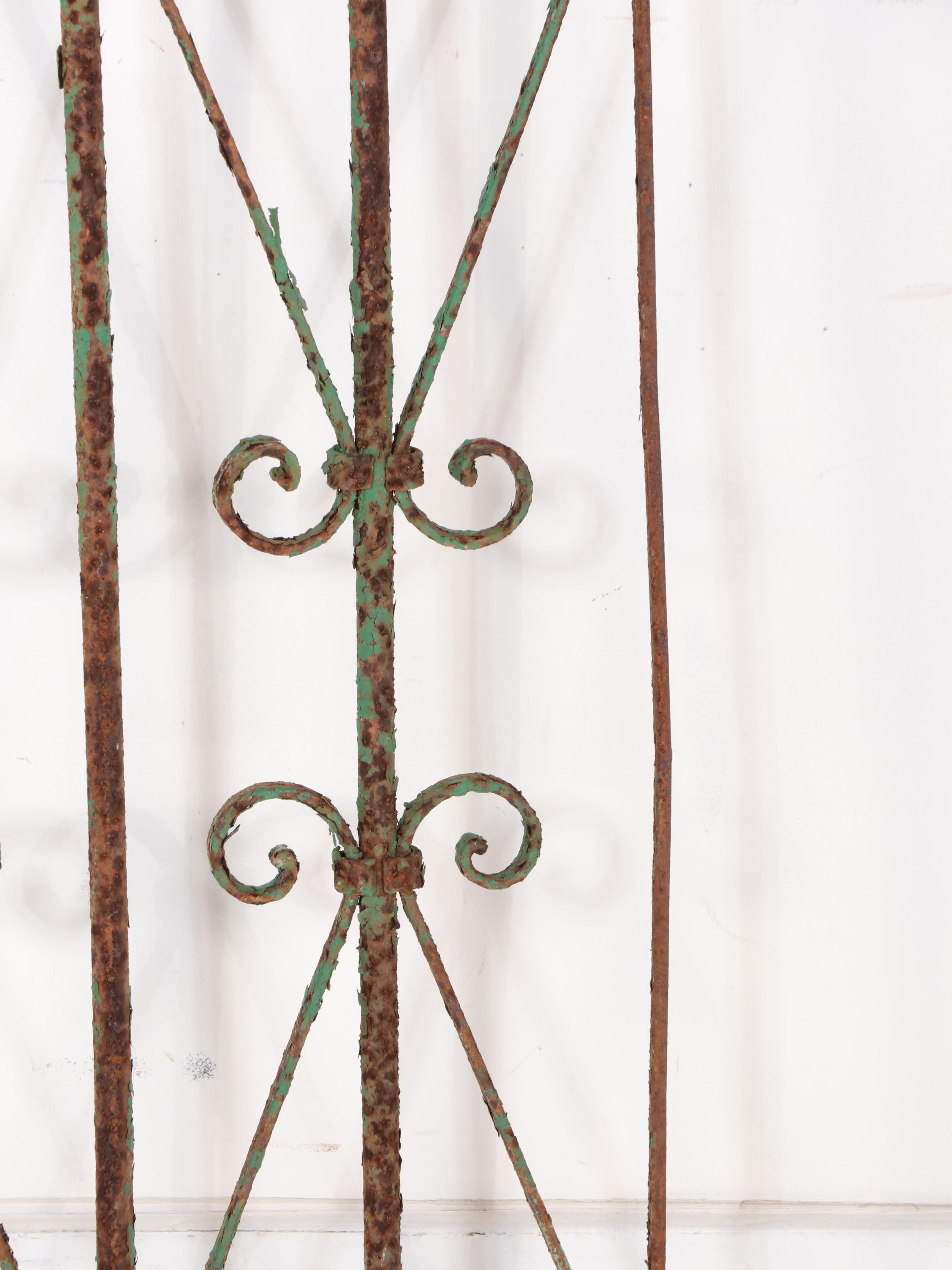 Late Victorian Hand-Forged Wrought Iron Door Grille