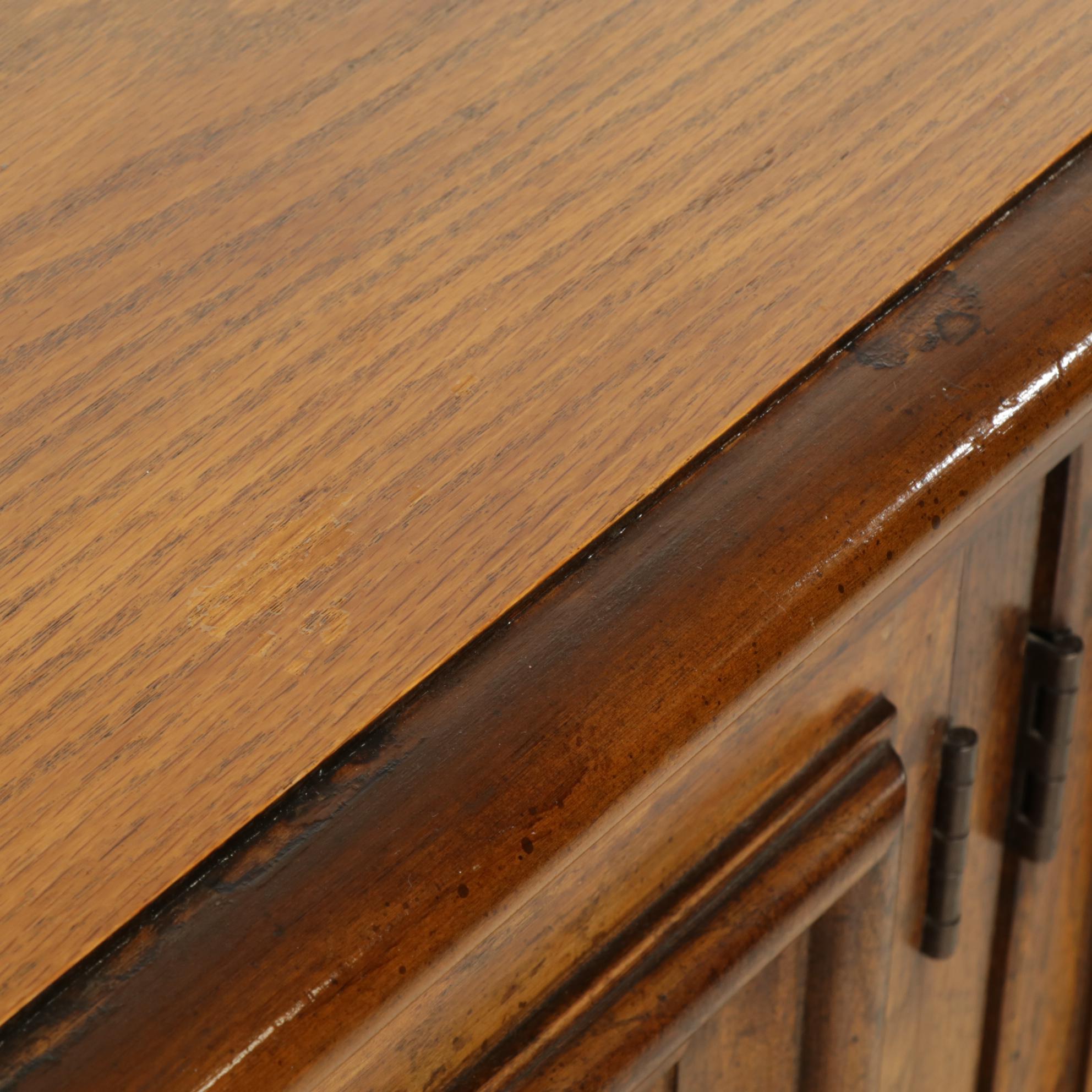 White Furniture Oak Buffet, Late 20th Century