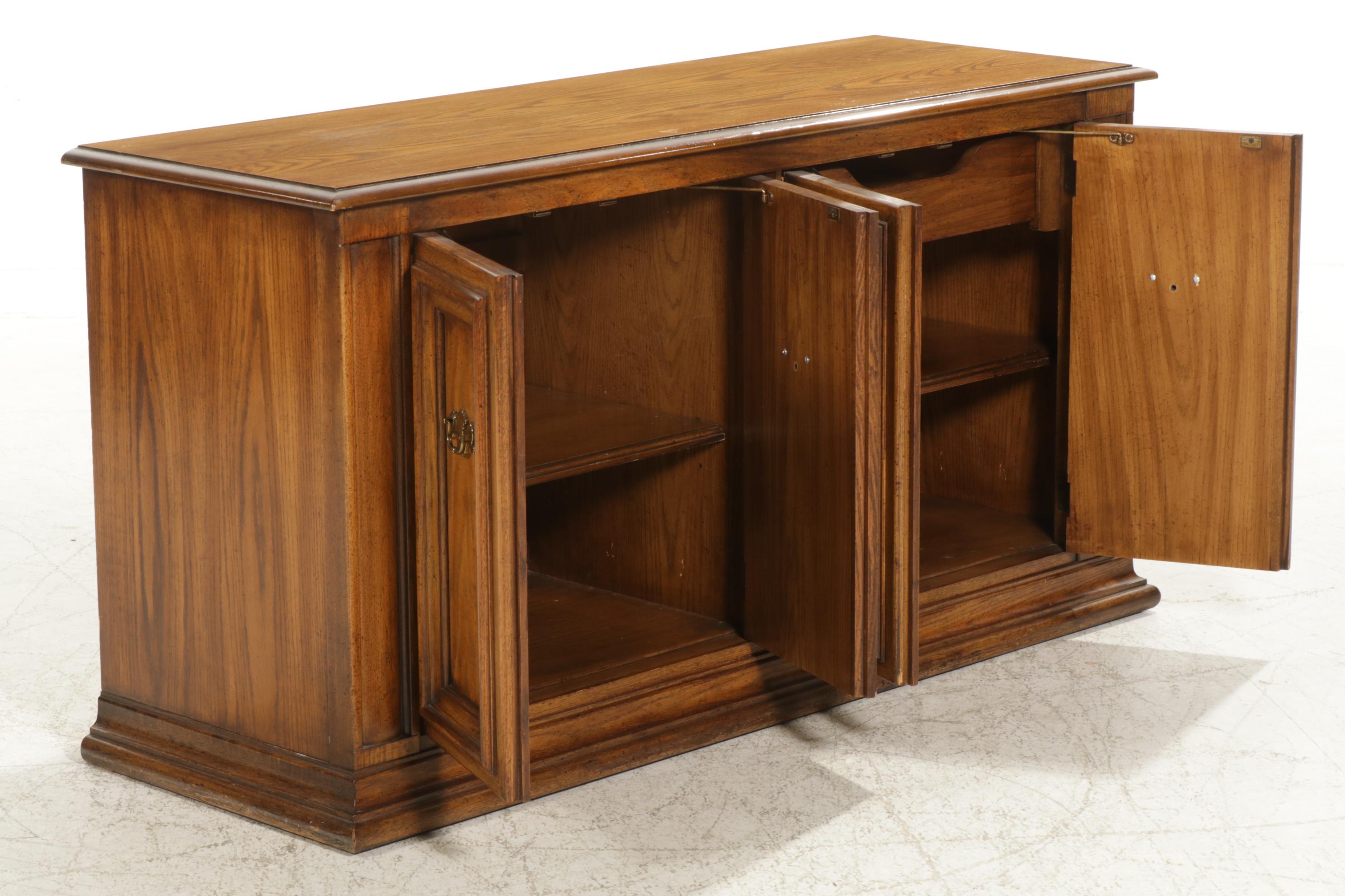 White Furniture Oak Buffet, Late 20th Century