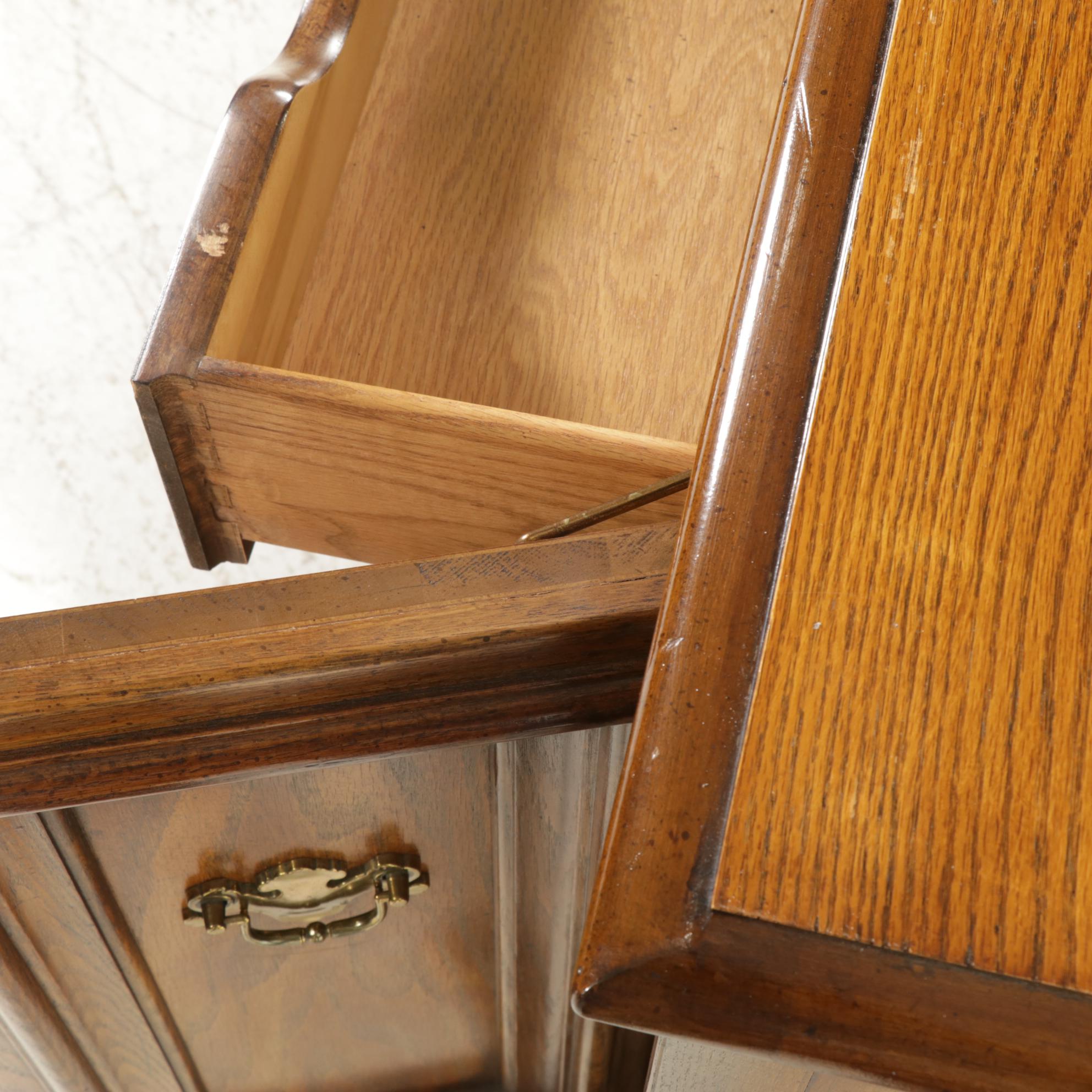White Furniture Oak Buffet, Late 20th Century