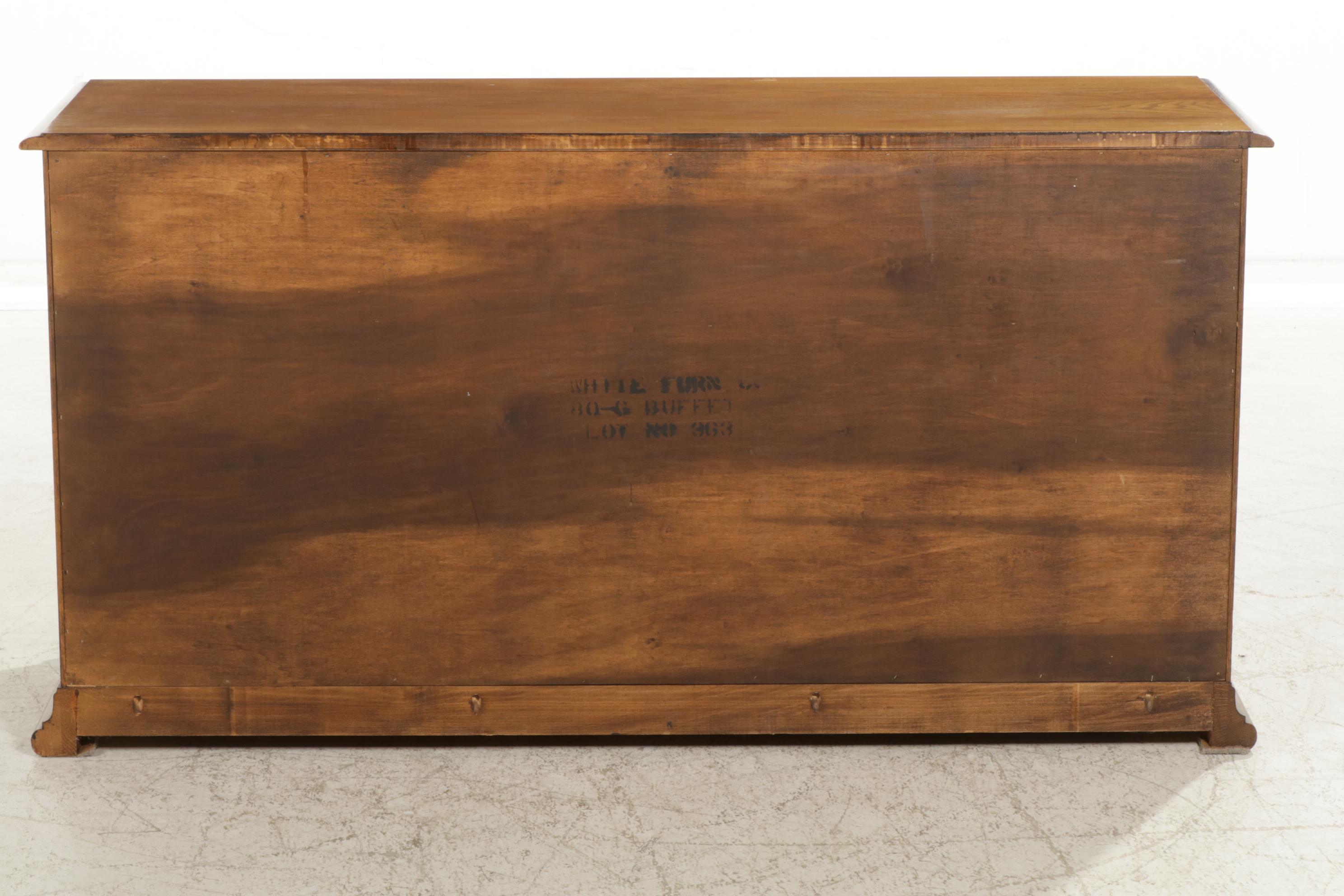 White Furniture Oak Buffet, Late 20th Century