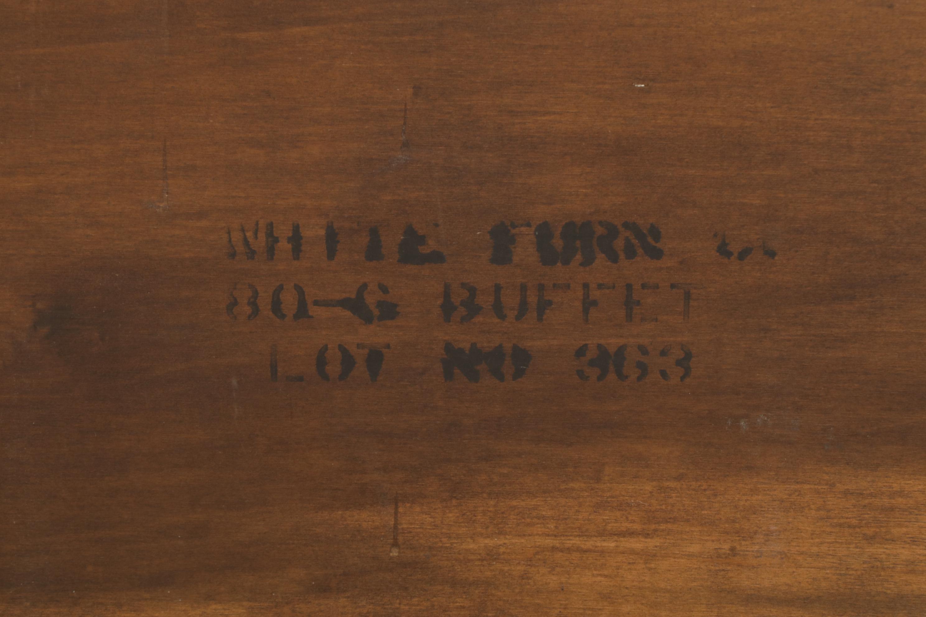 White Furniture Oak Buffet, Late 20th Century