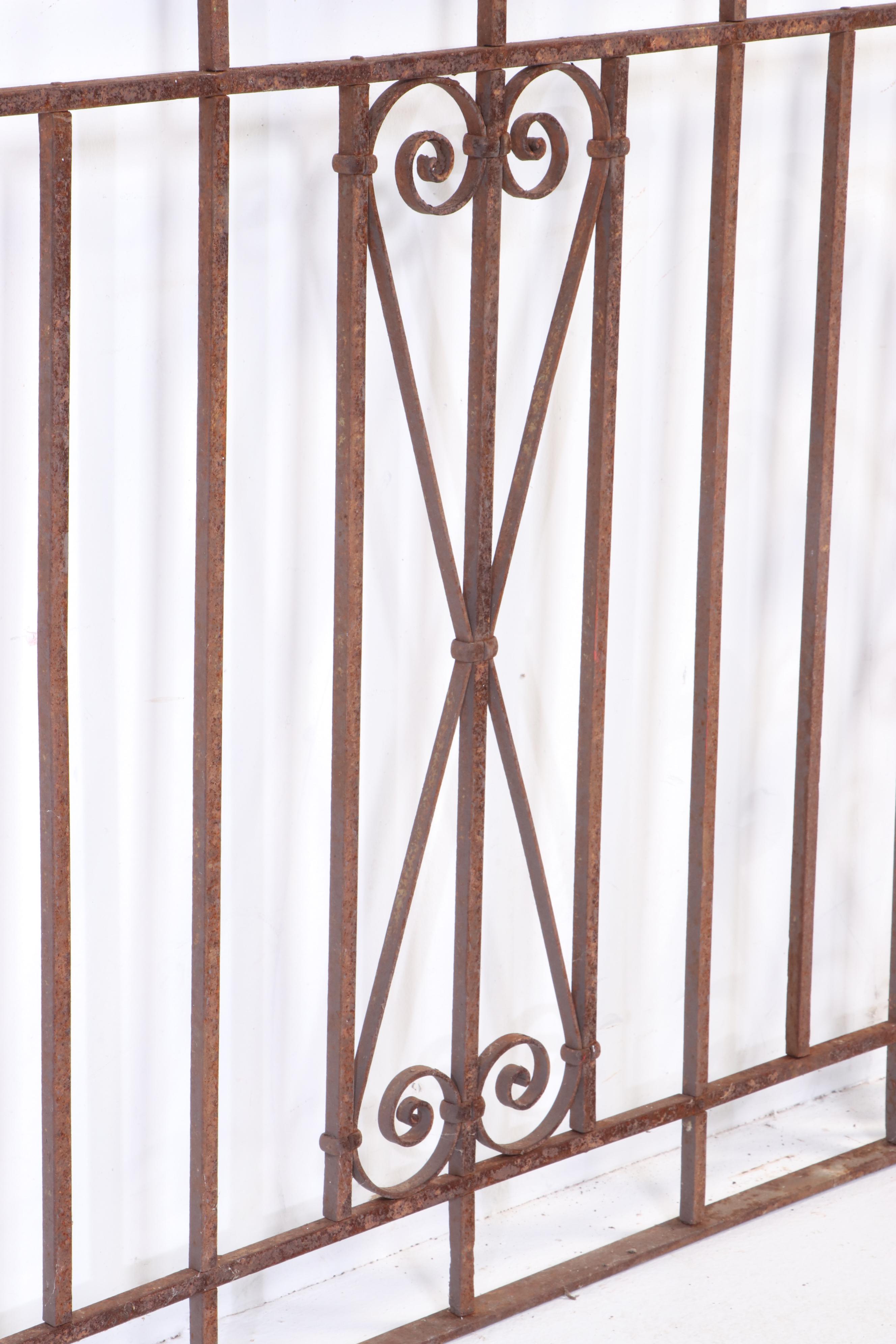 Late Victorian Style Hand-Forged Wrought Iron Door Grate