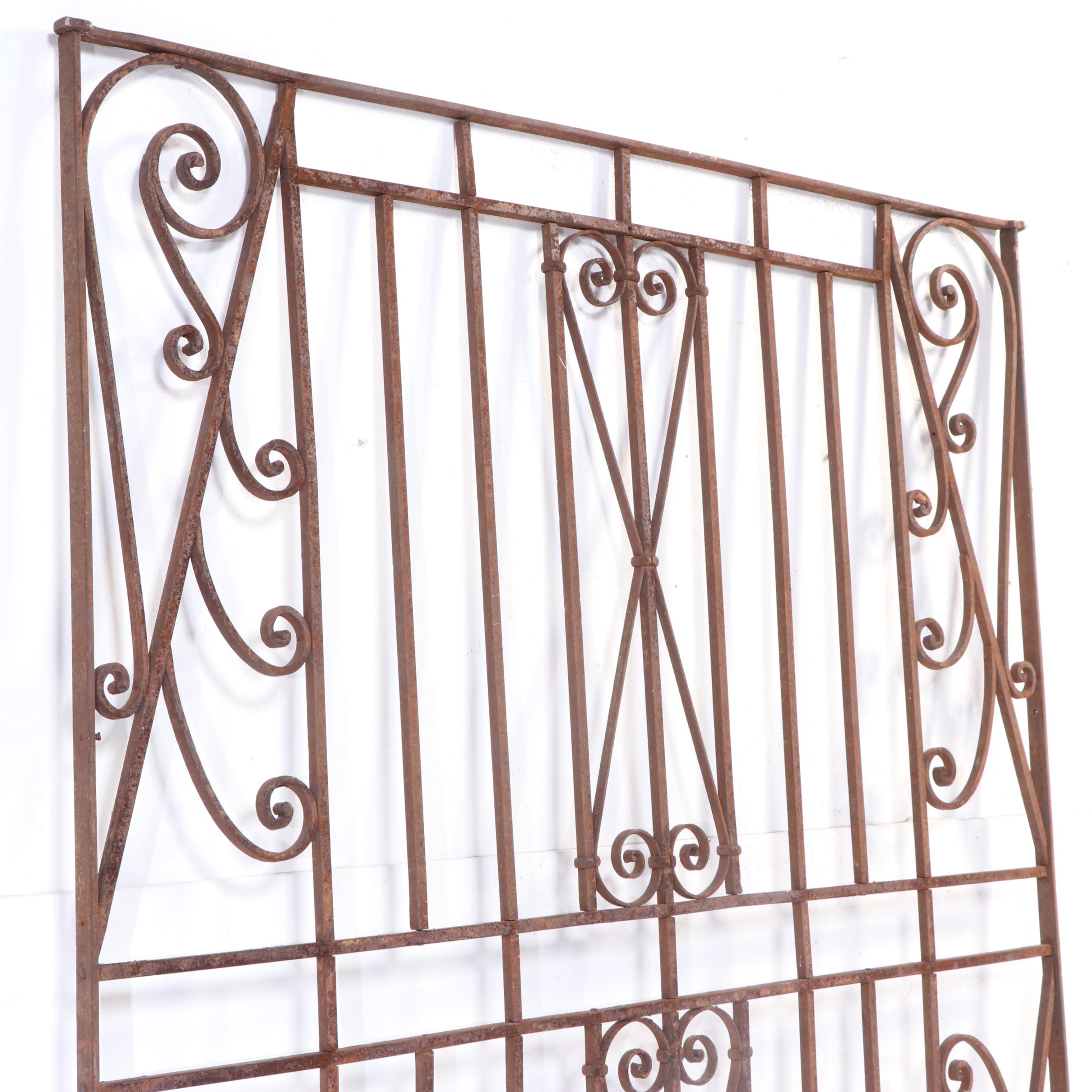 Late Victorian Style Hand-Forged Wrought Iron Door Grate