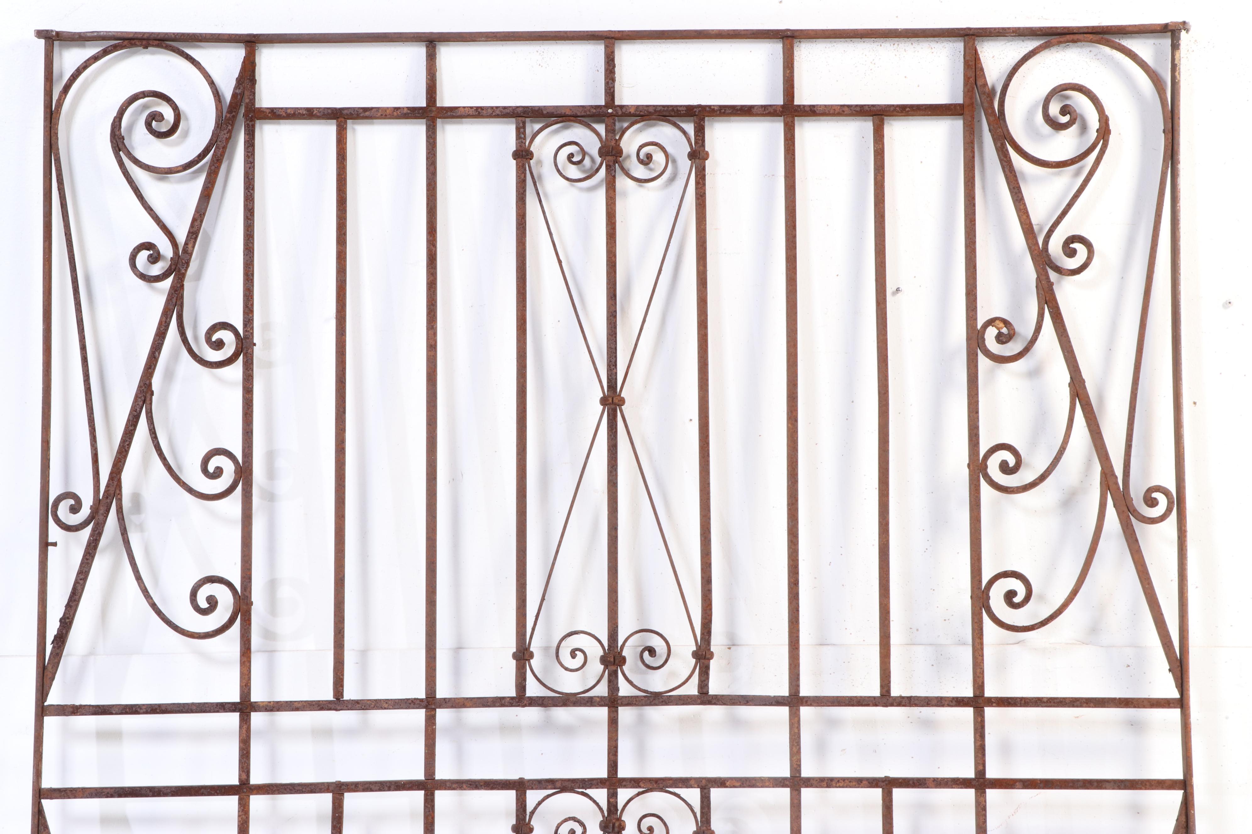 Late Victorian Style Hand-Forged Wrought Iron Door Grate