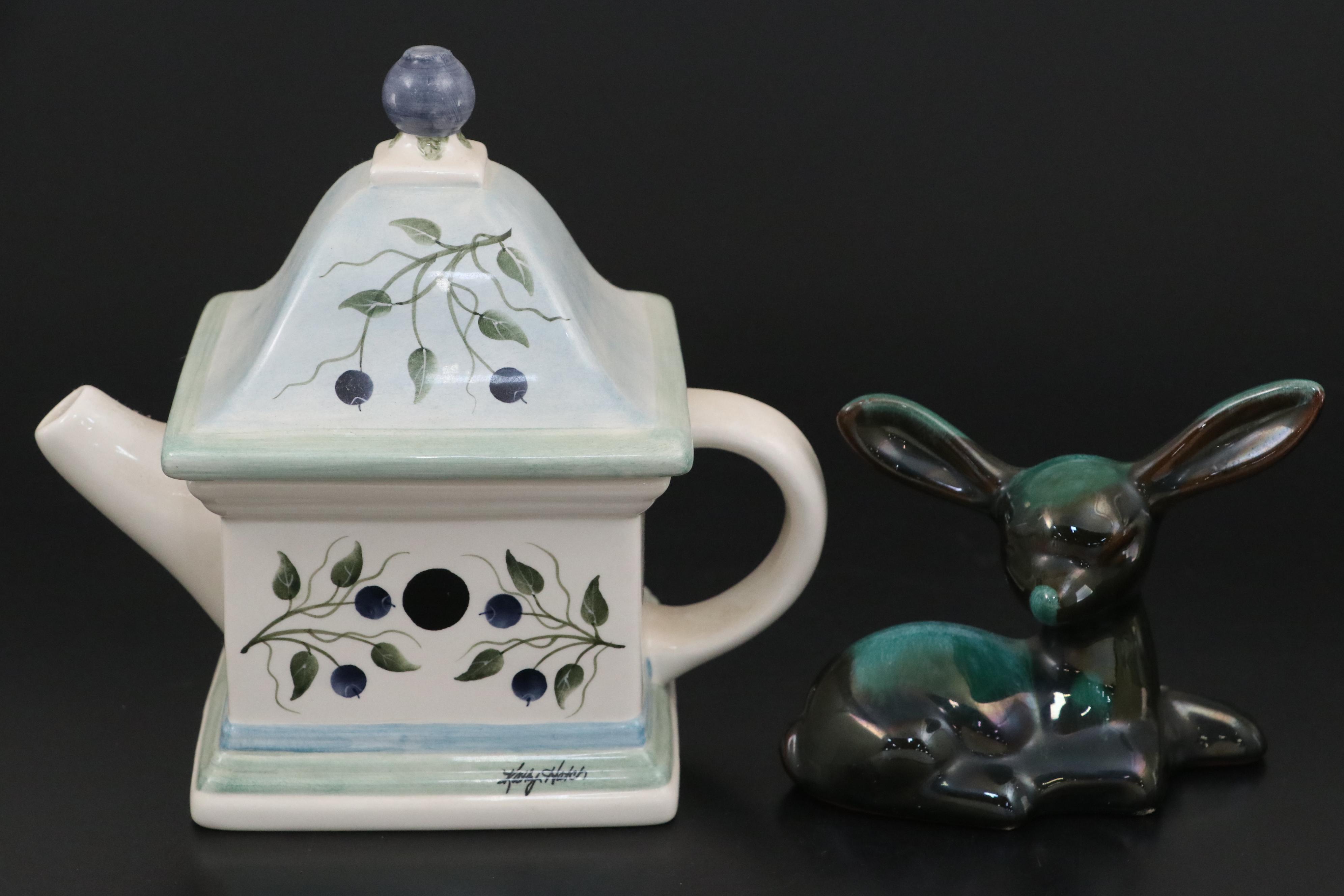 Blue Mountain Pottery Fawn Figurine with Other Decor