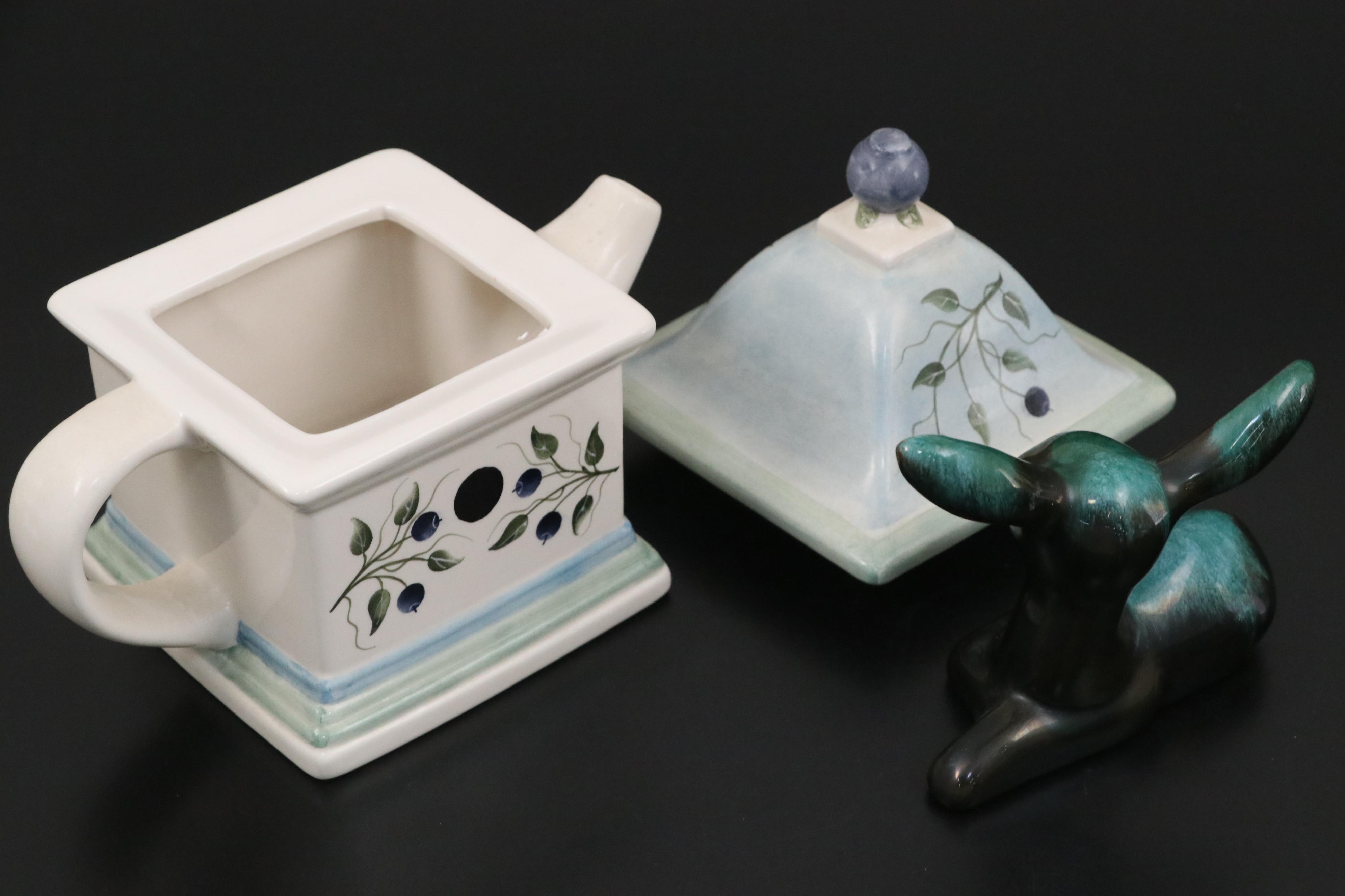 Blue Mountain Pottery Fawn Figurine with Other Decor