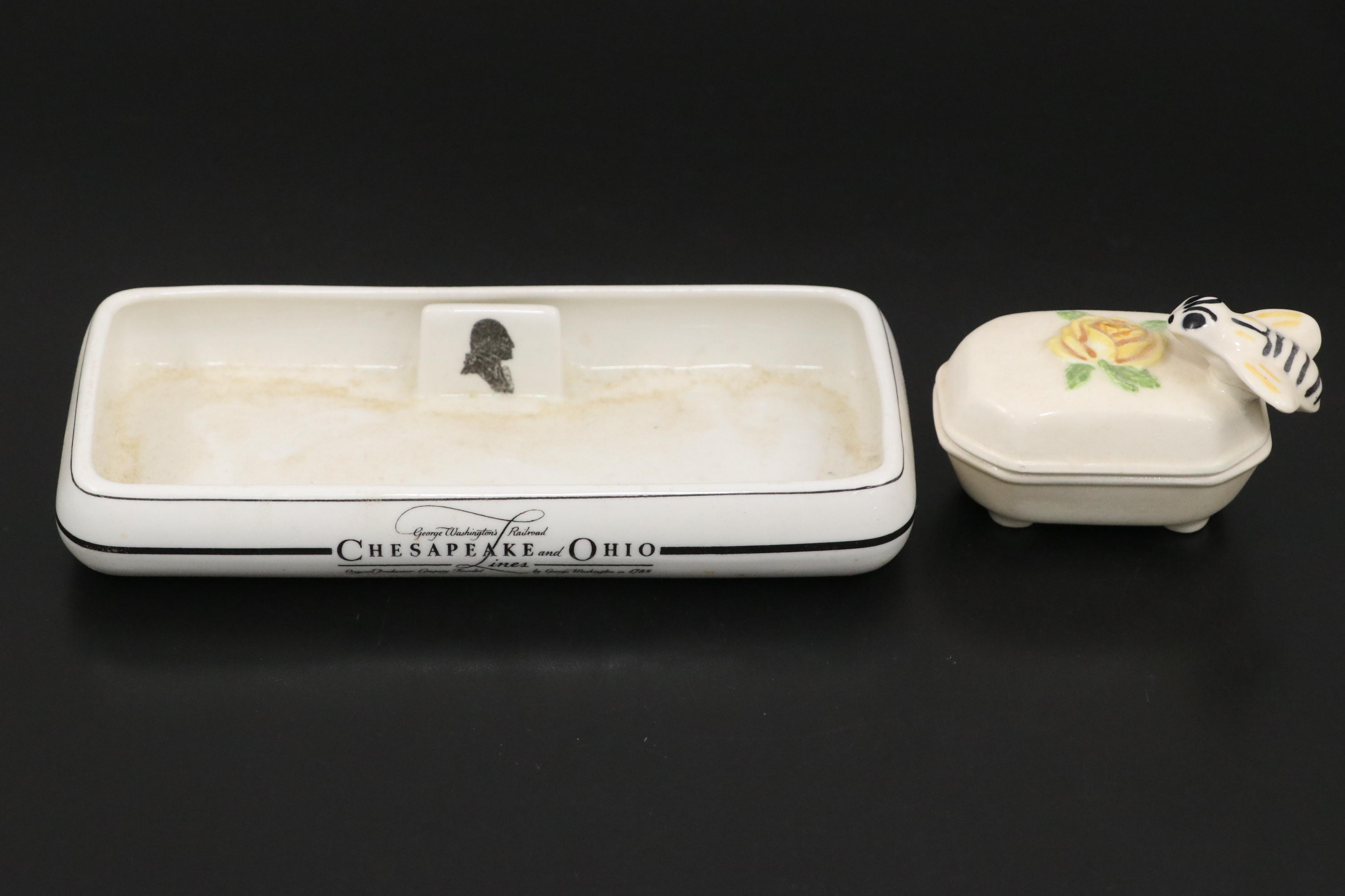 Blue Mountain Pottery Fawn Figurine with Other Decor