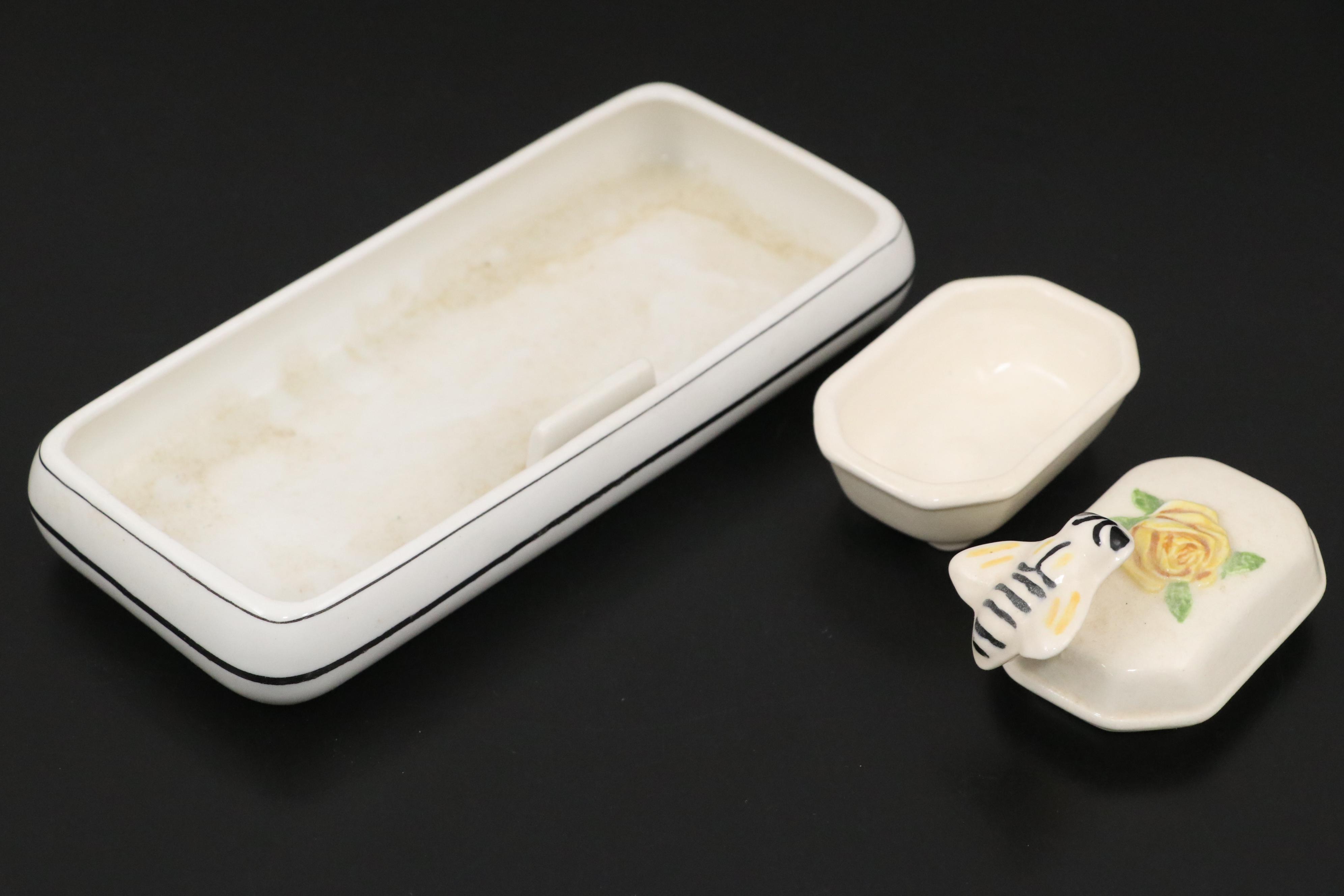 Blue Mountain Pottery Fawn Figurine with Other Decor