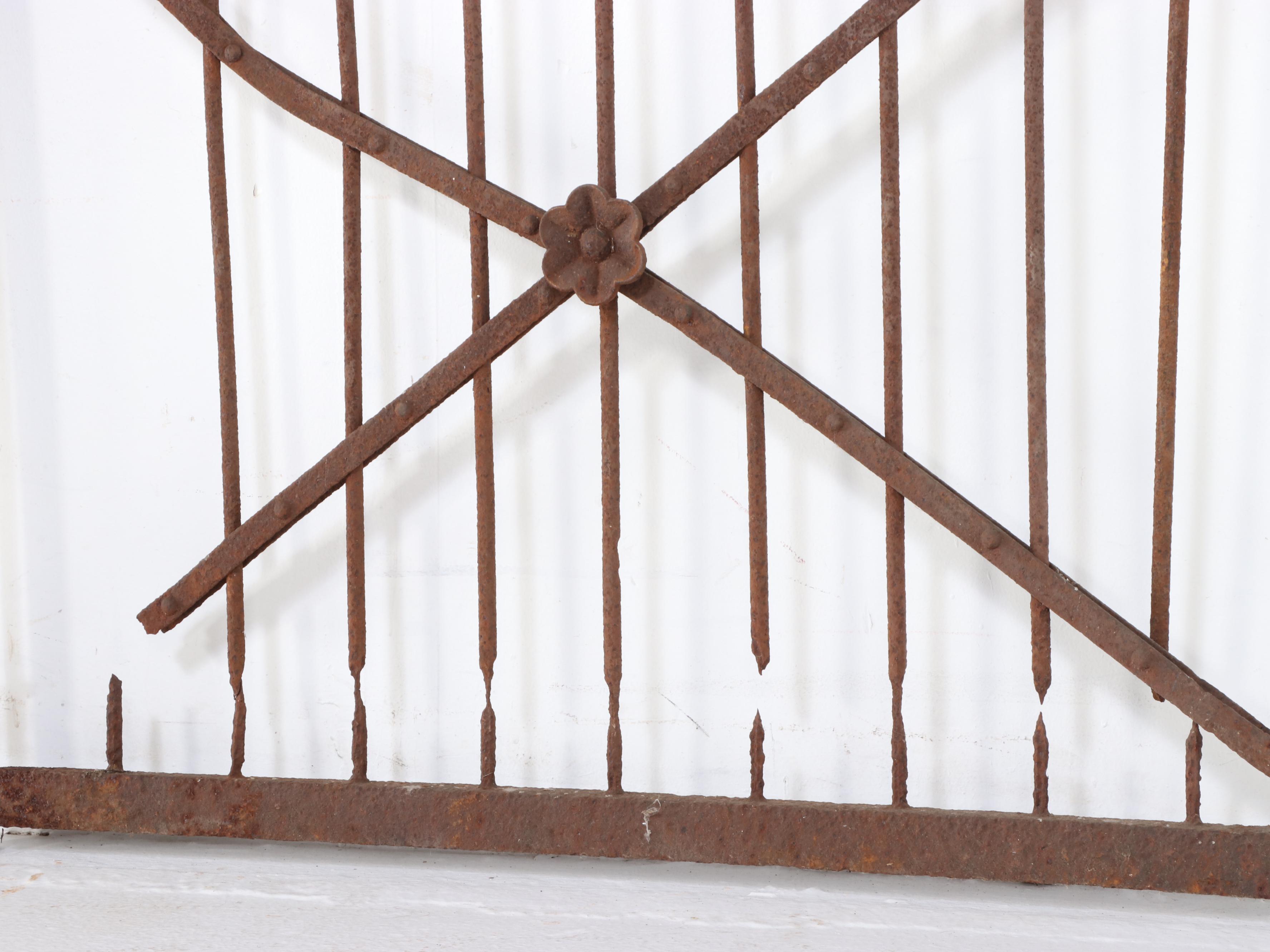 Victorian Pair of Hand-Forged Cast Iron Garden Gates