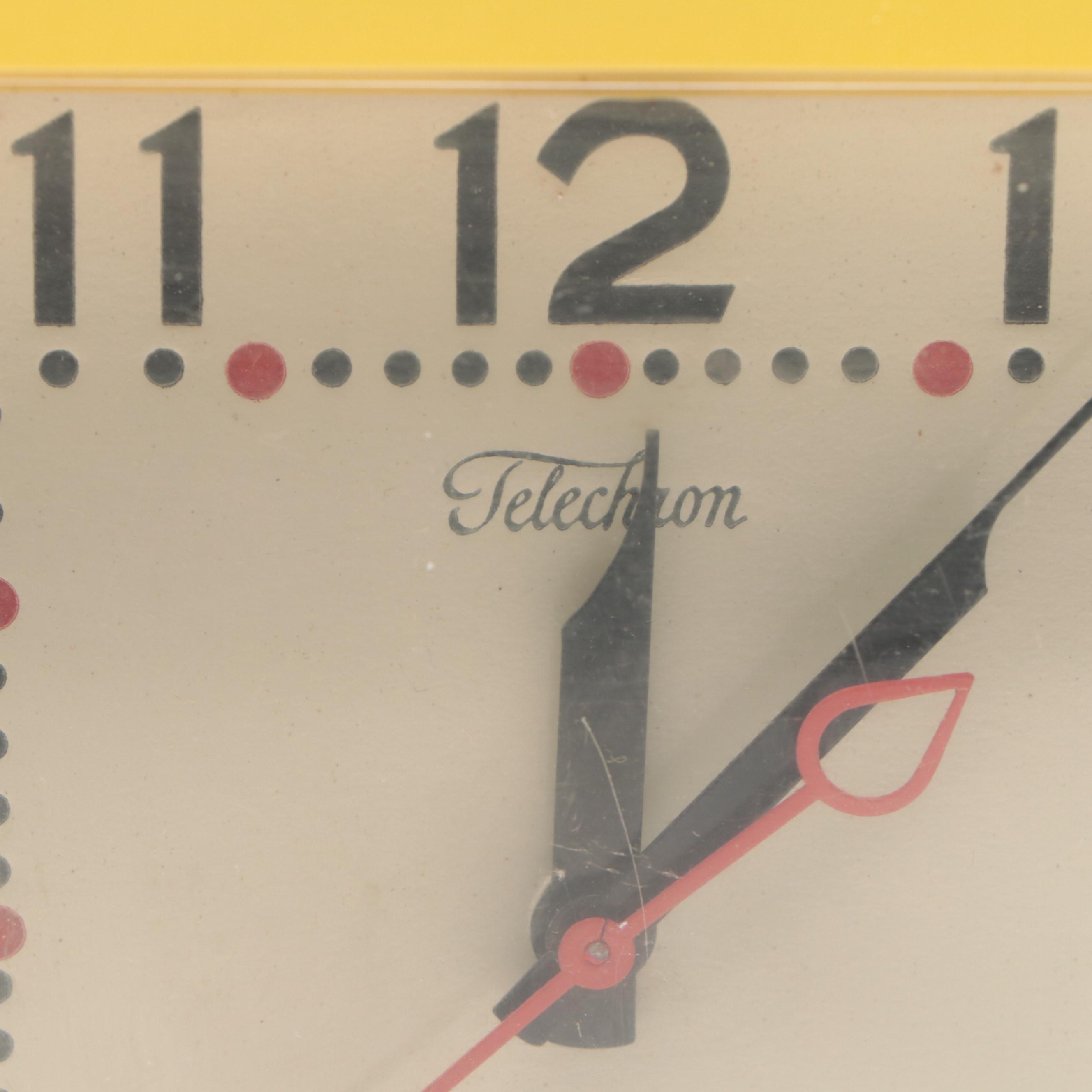 General Electric, Spartus, Telechron and Timex Wall Clocks, 1970s