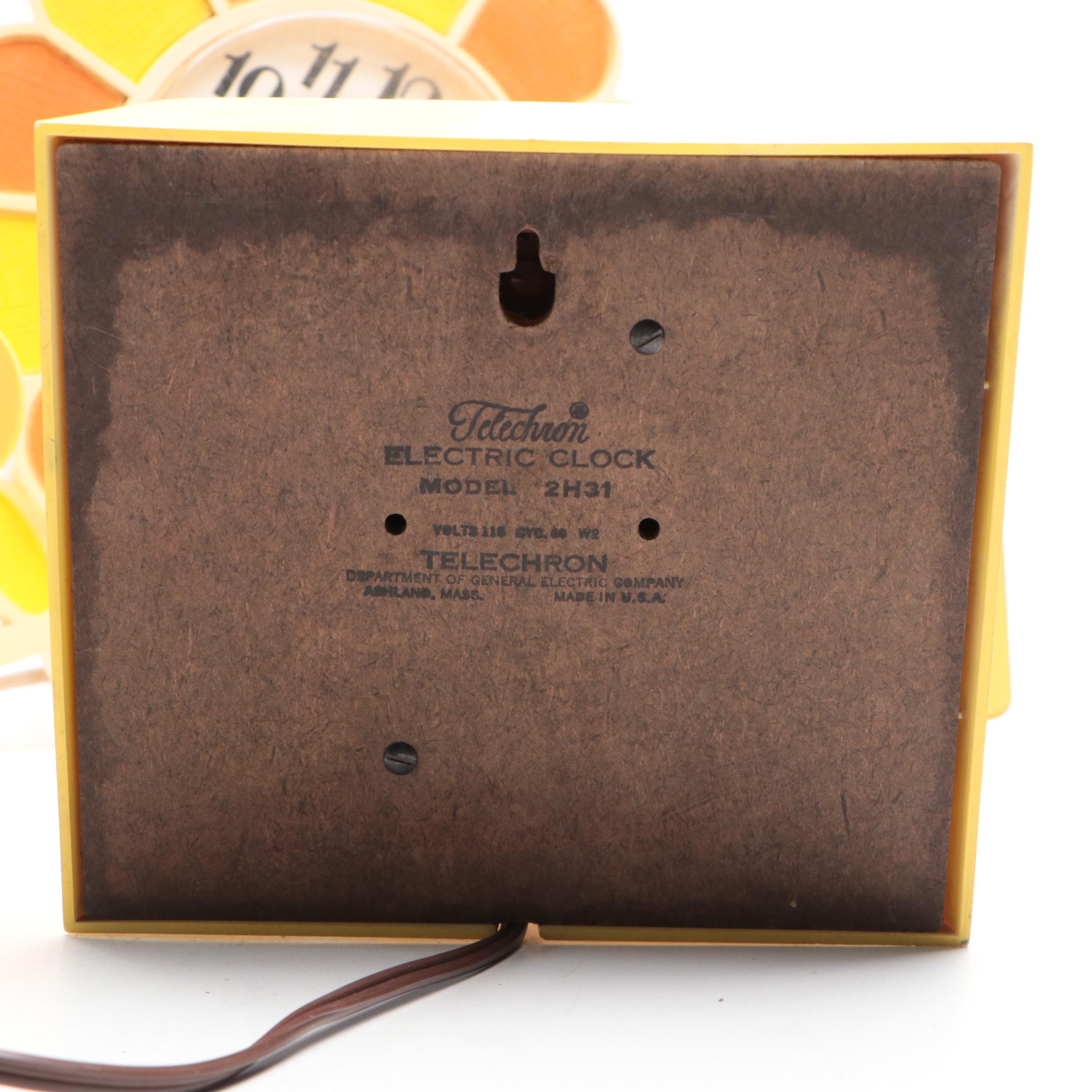 General Electric, Spartus, Telechron and Timex Wall Clocks, 1970s