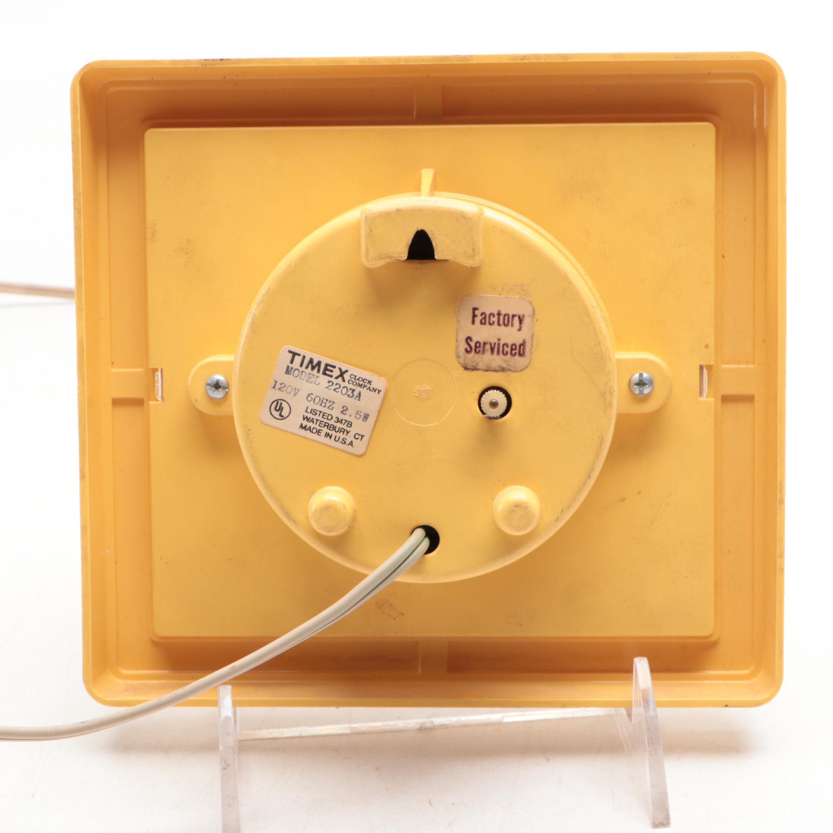 General Electric, Spartus, Telechron and Timex Wall Clocks, 1970s