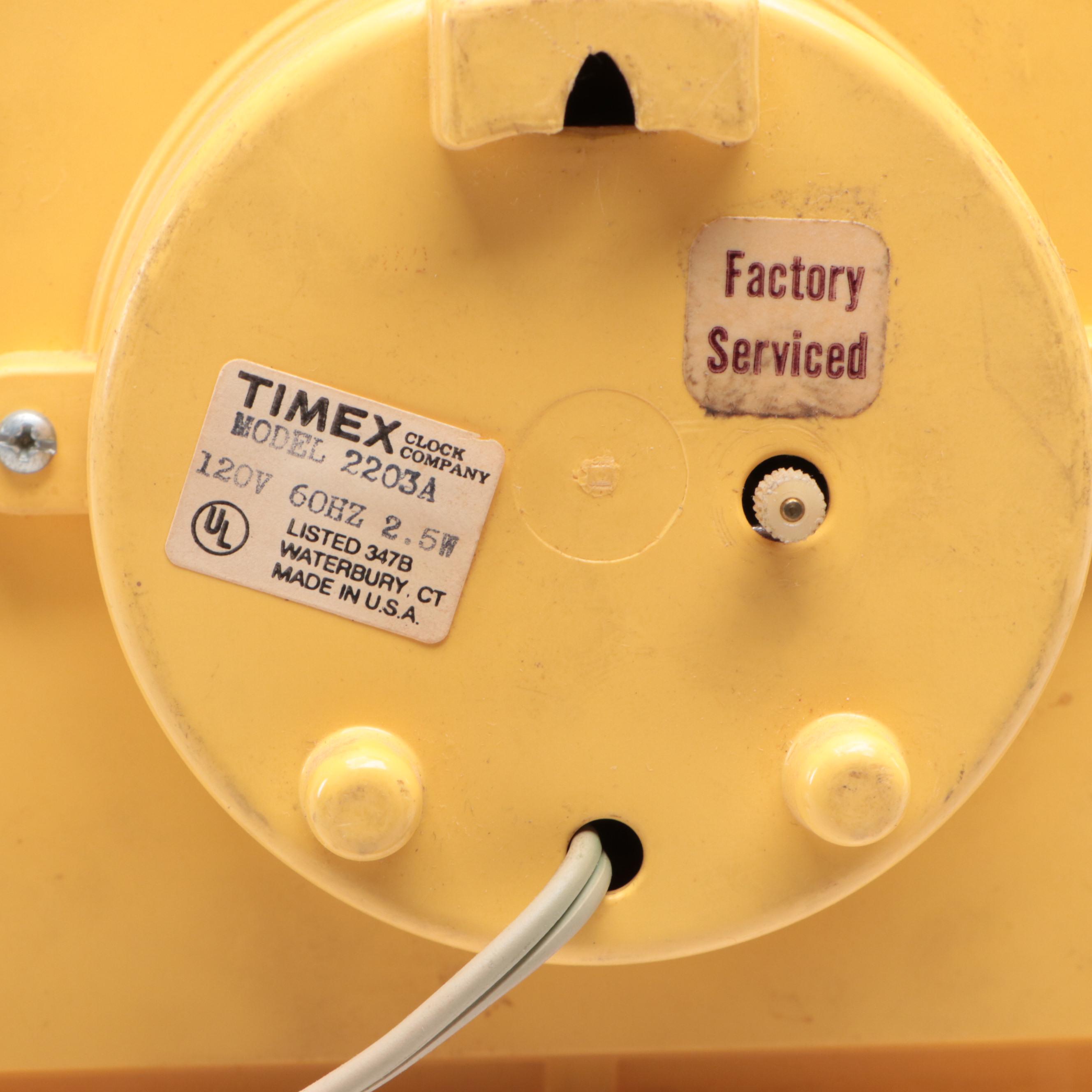 General Electric, Spartus, Telechron and Timex Wall Clocks, 1970s