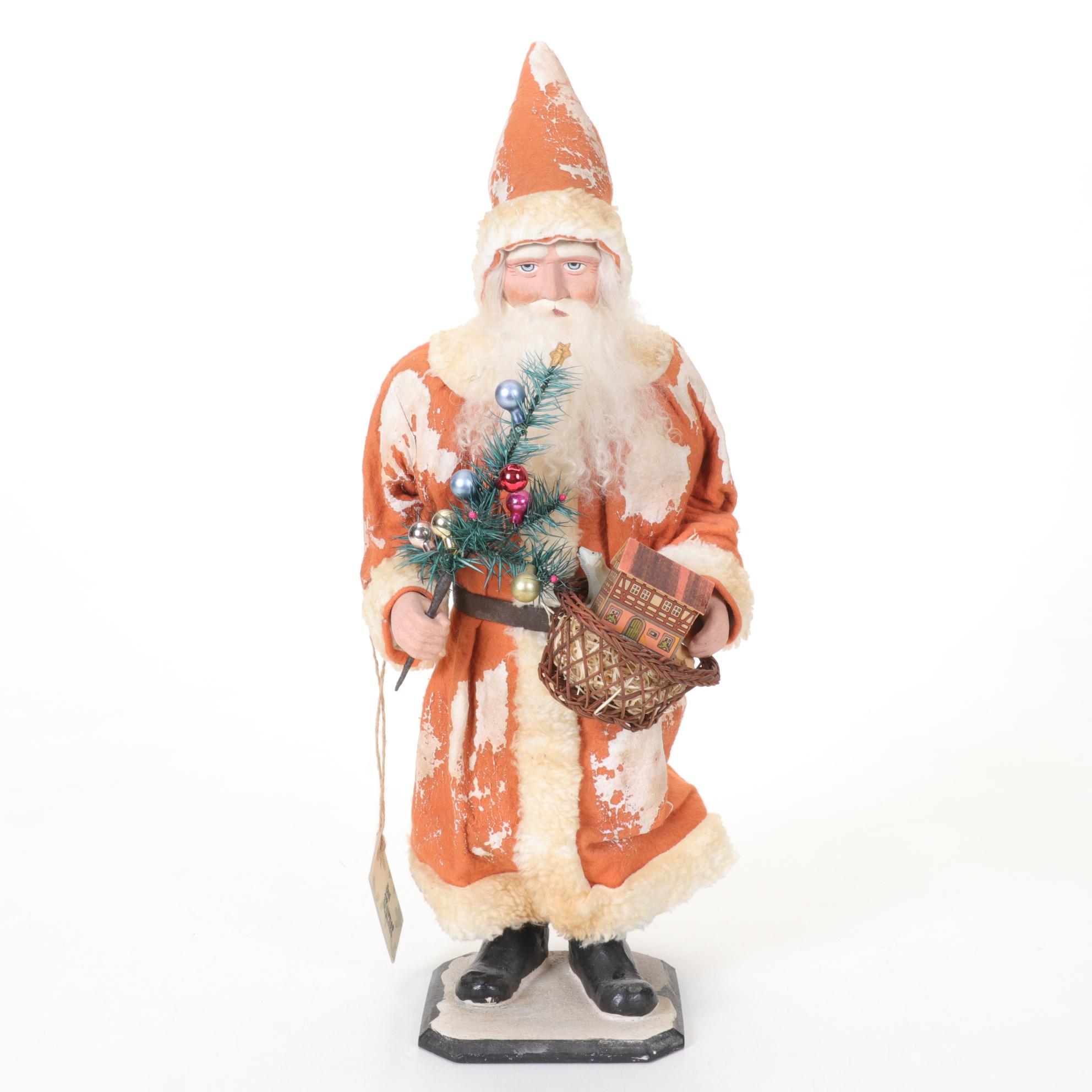 Handmade German Santa Figurine by Paul Turner, 2015
