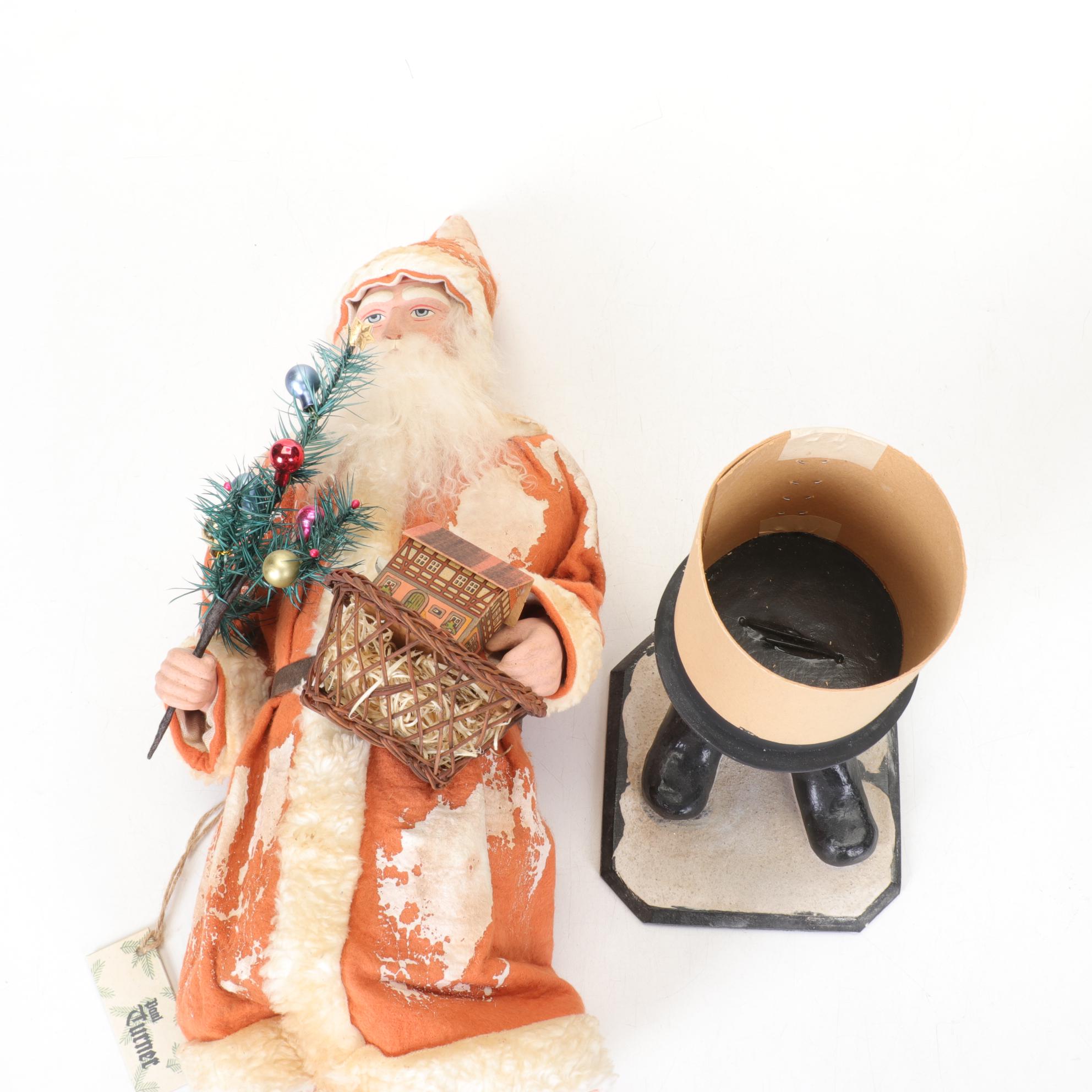 Handmade German Santa Figurine by Paul Turner, 2015