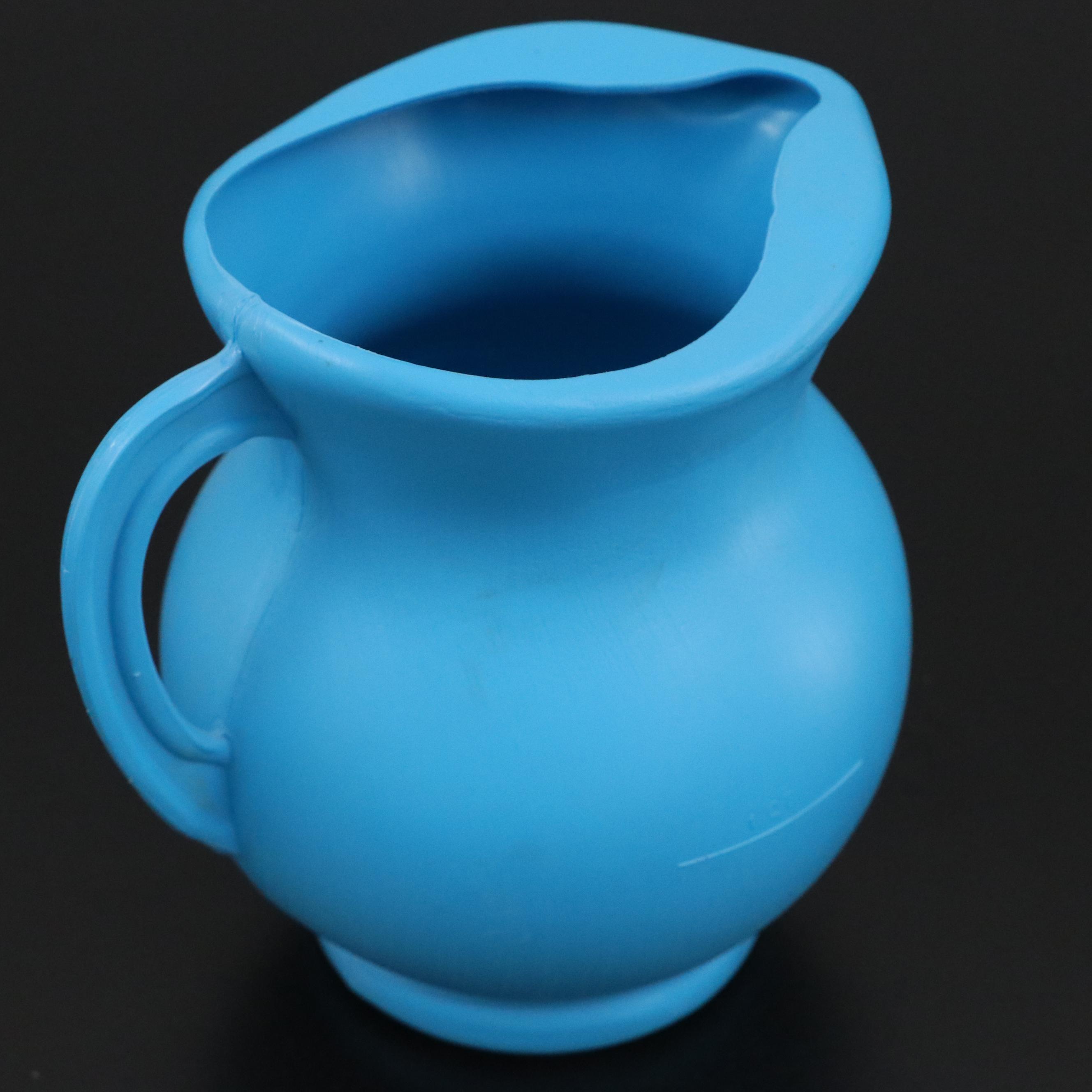 Kool-Aid Man Plastic Pitcher with Cups, Late 20th Century