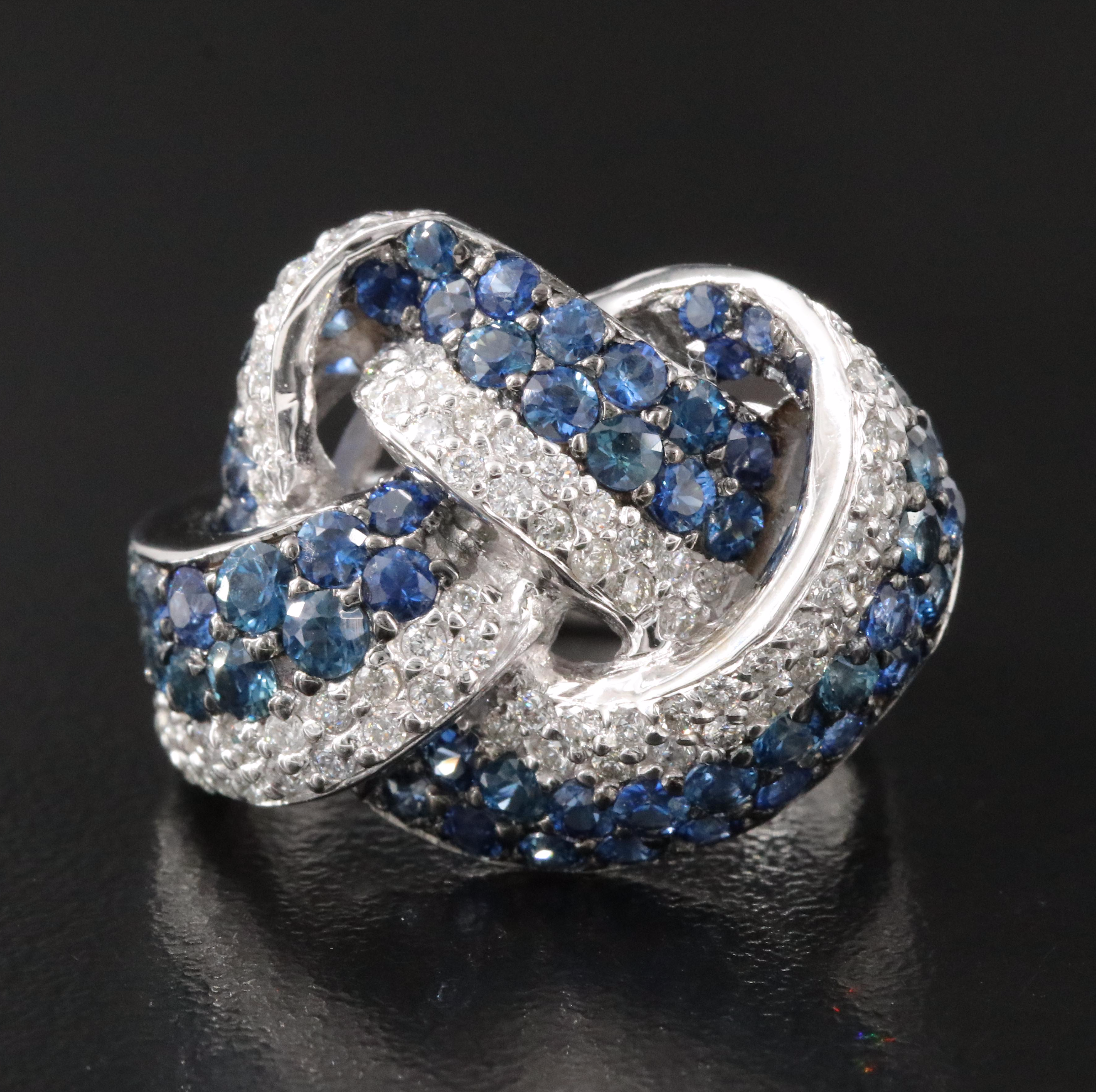 Le Vian 14K Sapphire and Diamond Knot  Ring