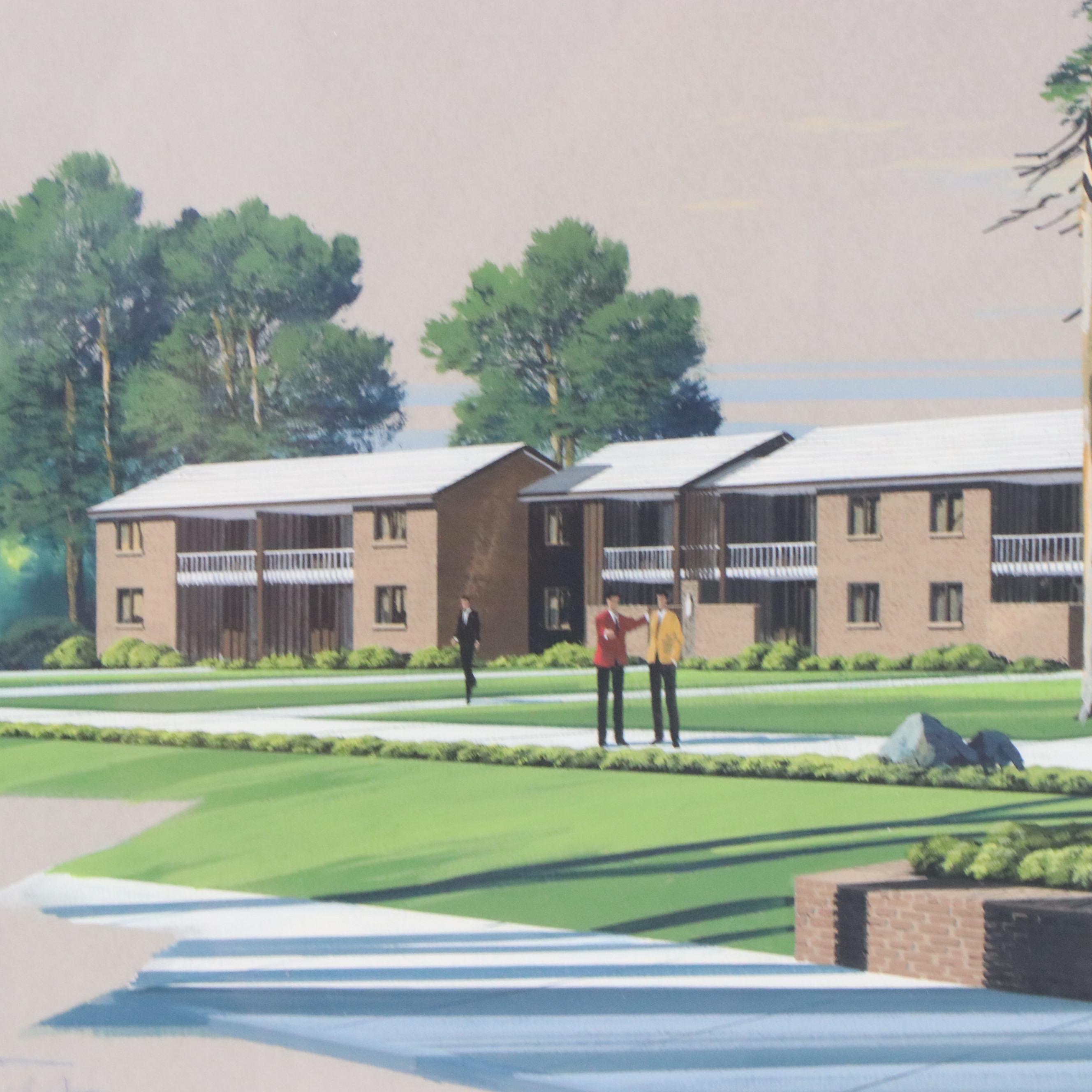 Art Associates Inc. Gouache Illustration Architectural Rendering for