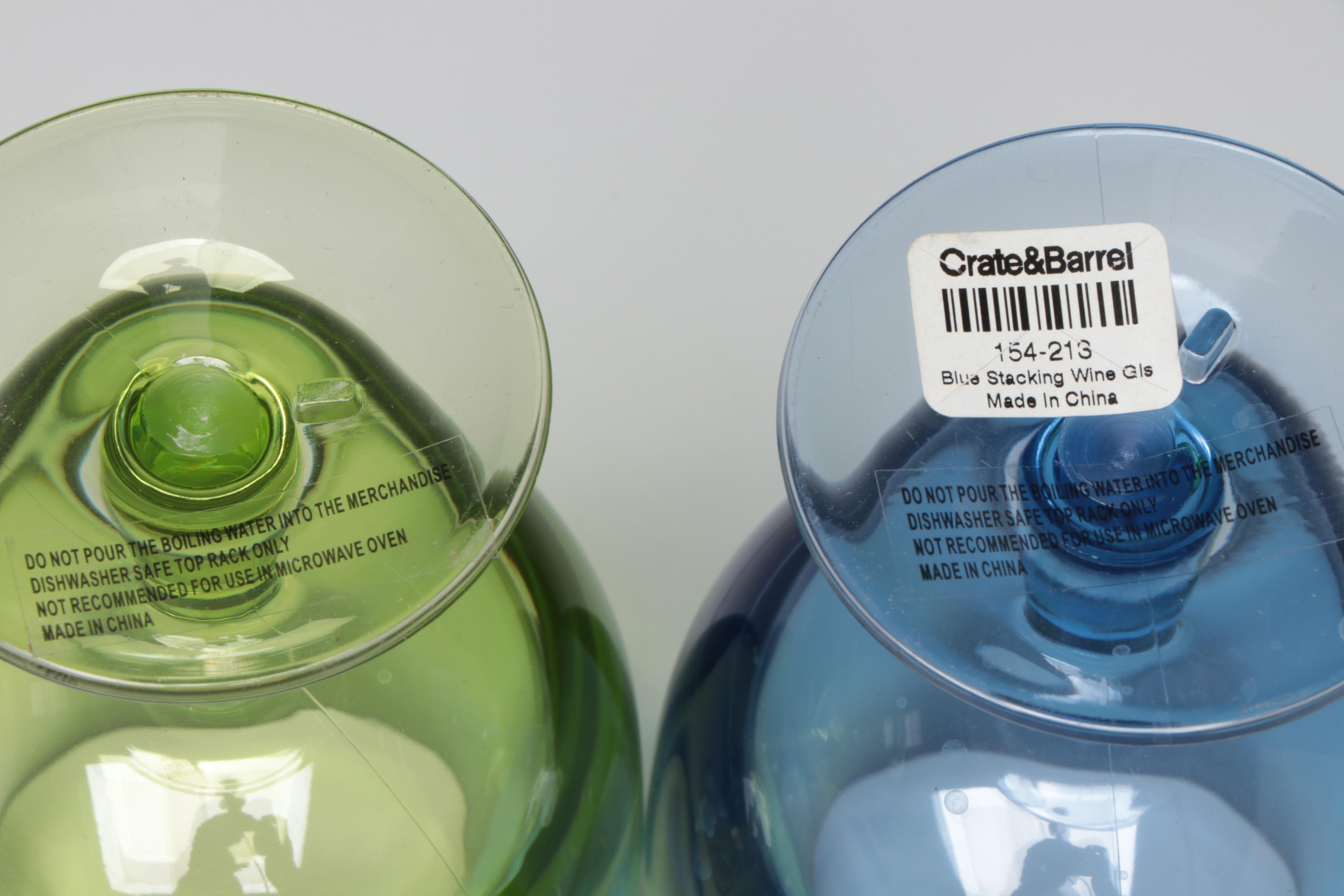 Anthropologie "Clemence" Glass Pitcher with Matching Tumblers & Other Stemware