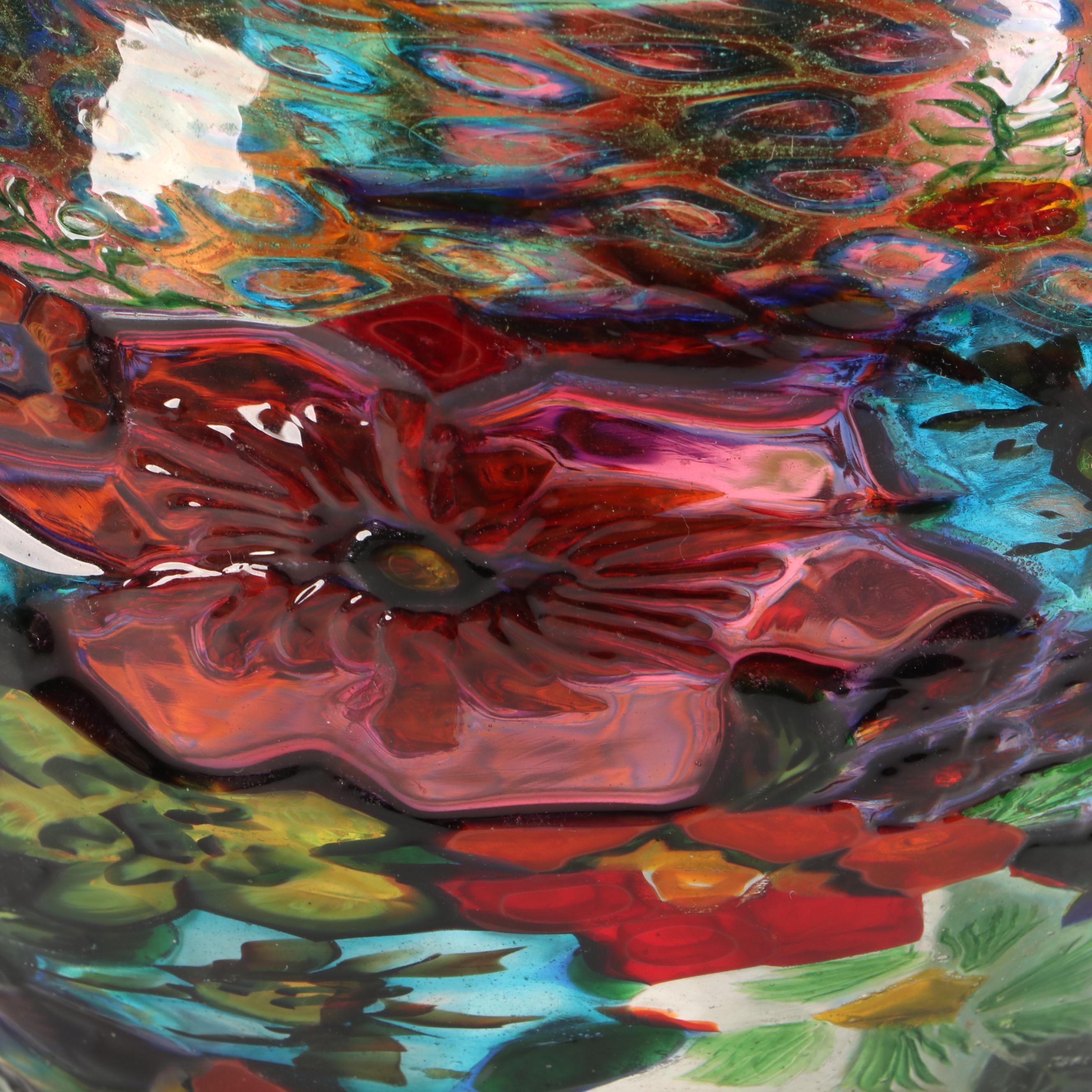 Ercole Barovier for Artisti Barovier Murrine Mosaico Murano Art Glass Vase