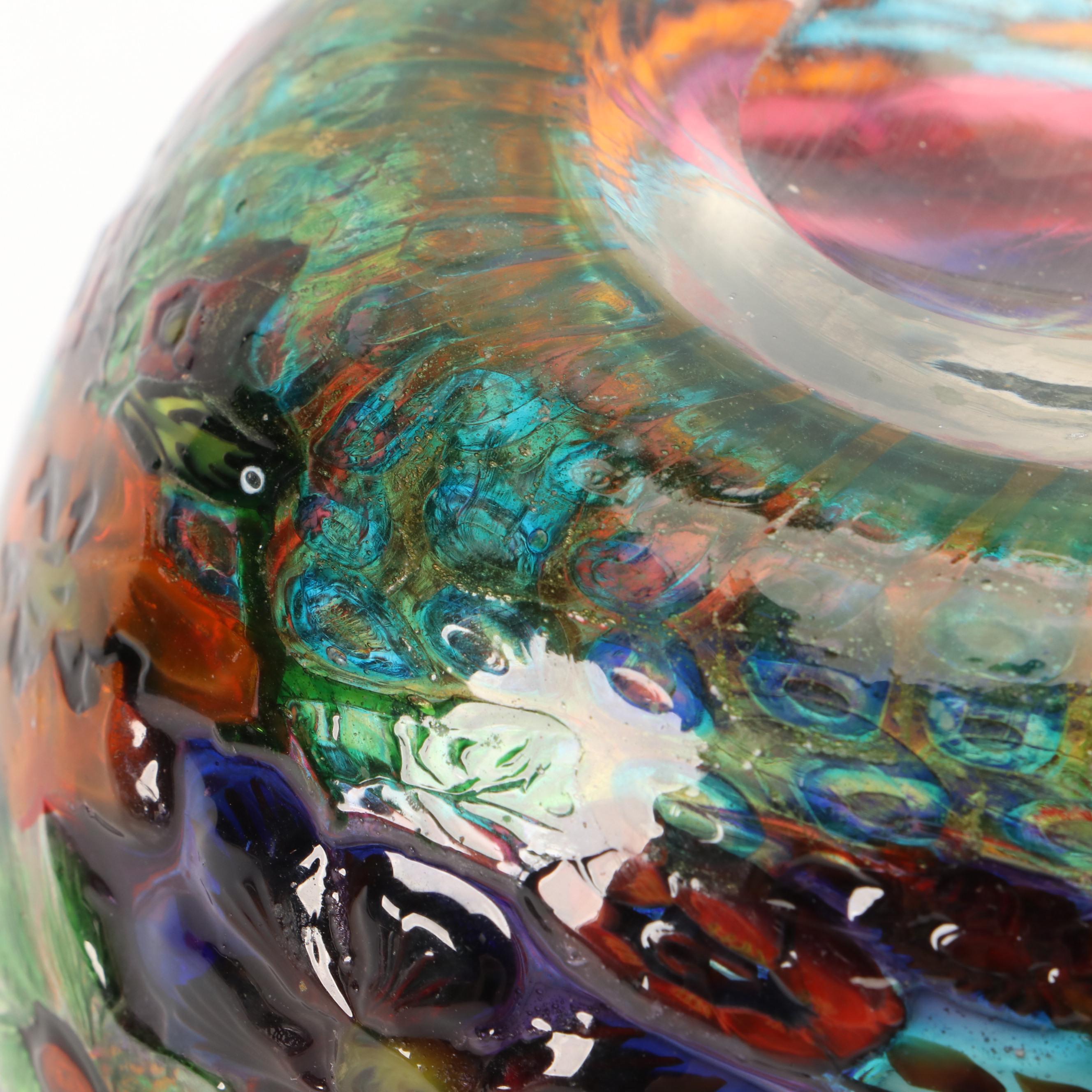 Ercole Barovier for Artisti Barovier Murrine Mosaico Murano Art Glass Vase