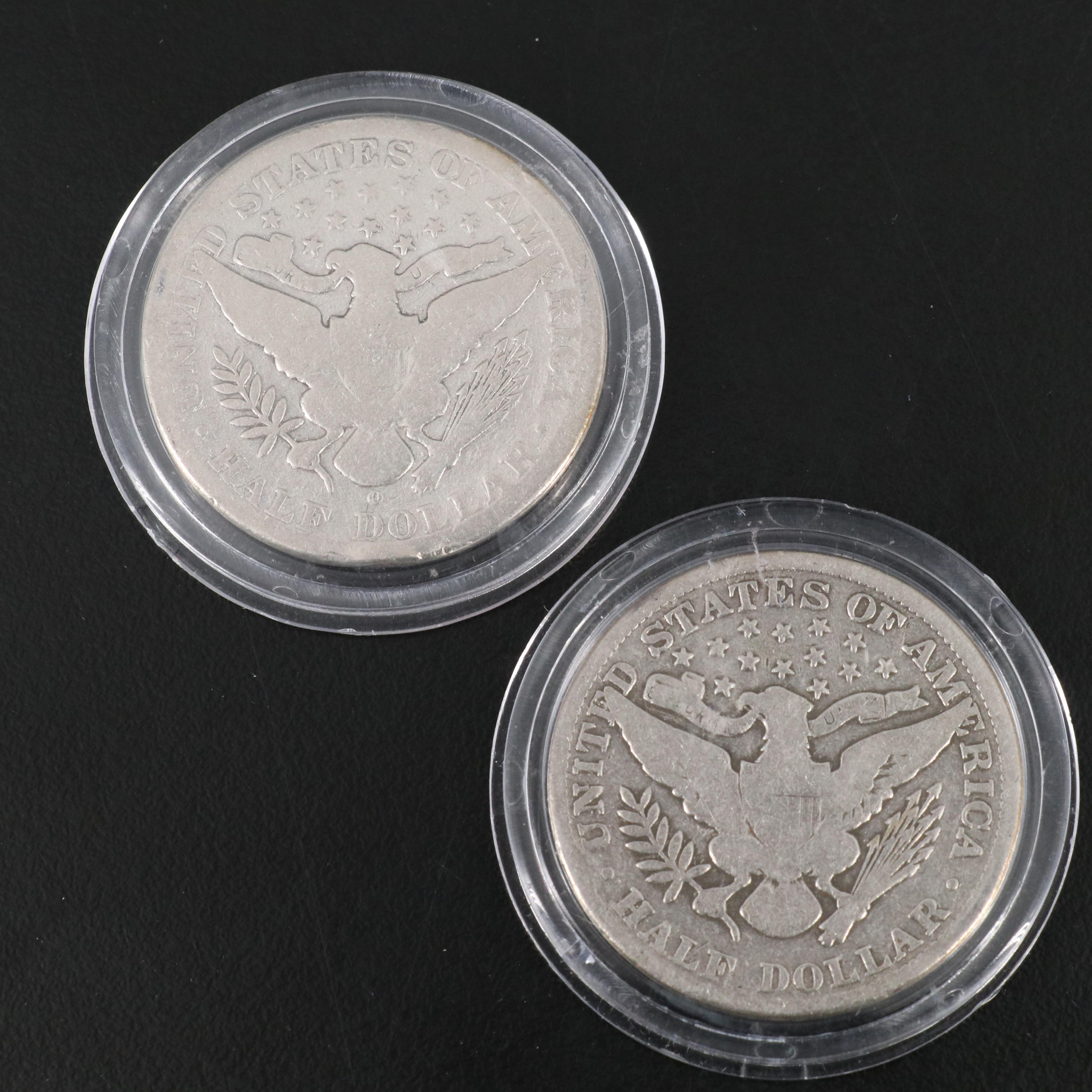 Set of Twenty-Four Barber Silver Half Dollars, Complete Date Set, 1892 to 1915