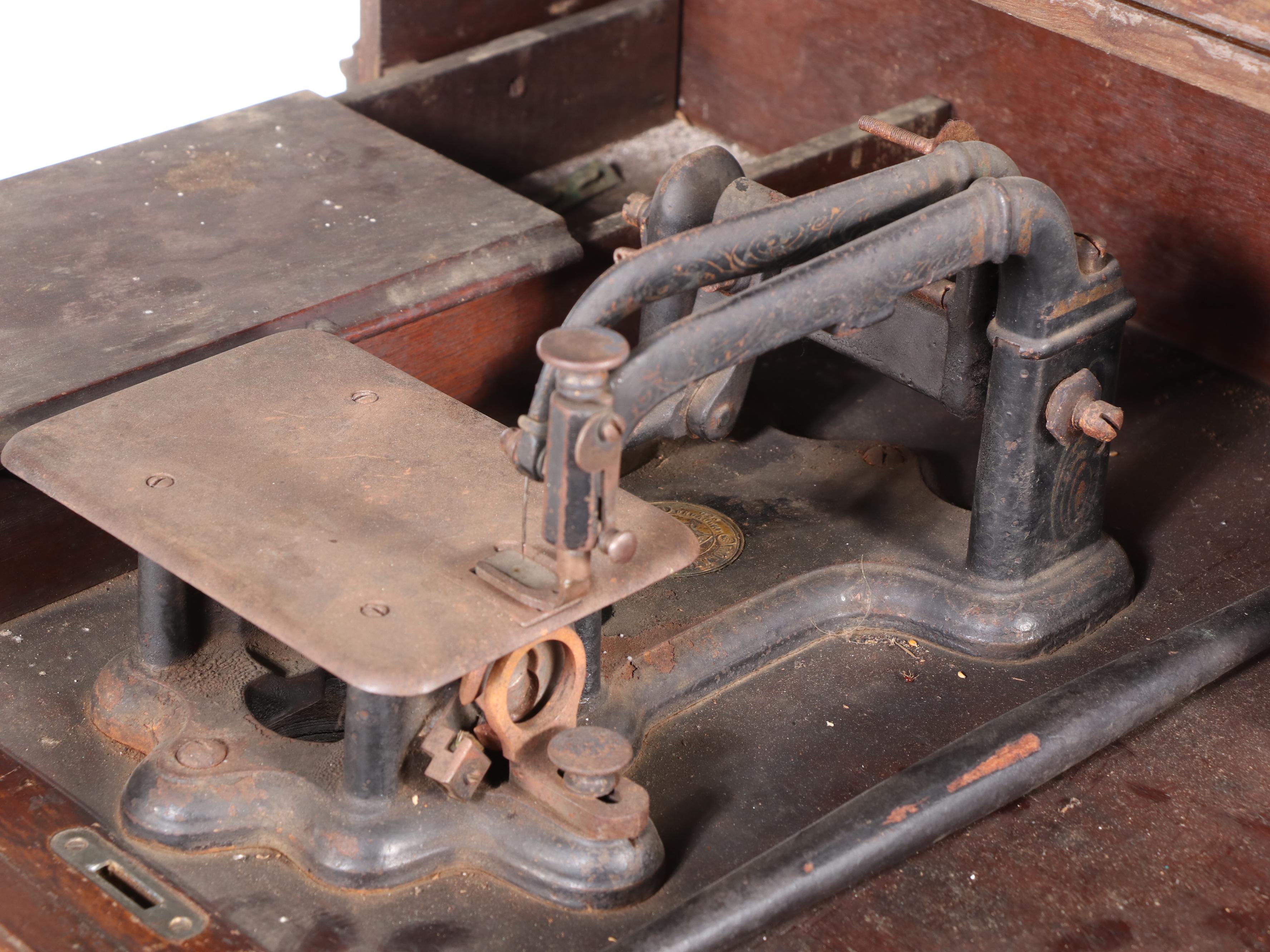 Wheeler & Wilson Sewing Machine on Treadle Table, Late 19th Century